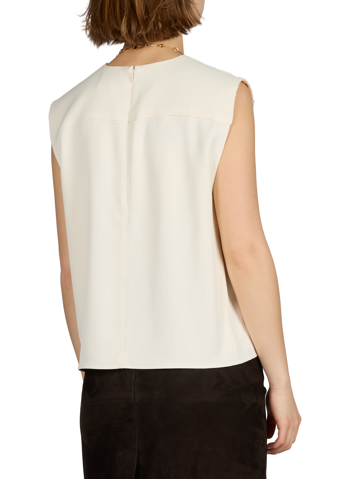 Top Daika sans manches col V LOULOU DE SAISON Blanc