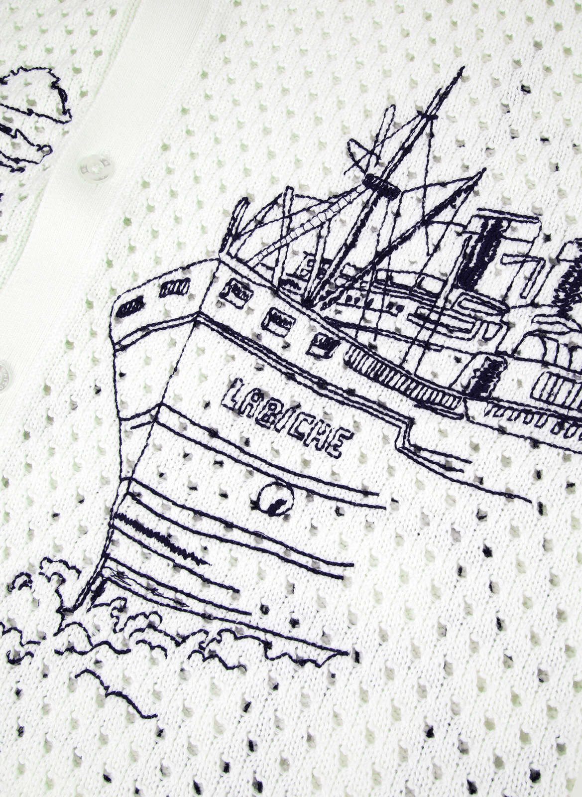 Crochet shirt Beuret Boat MAISON LABICHE Beige