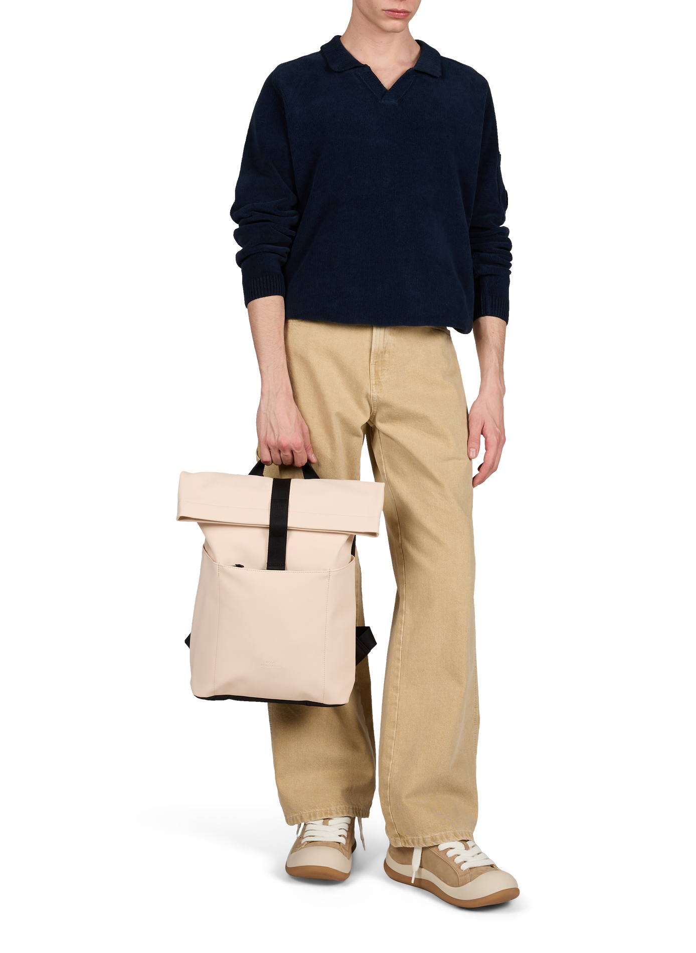 Cuban collar cotton sweater CP COMPANY Blue