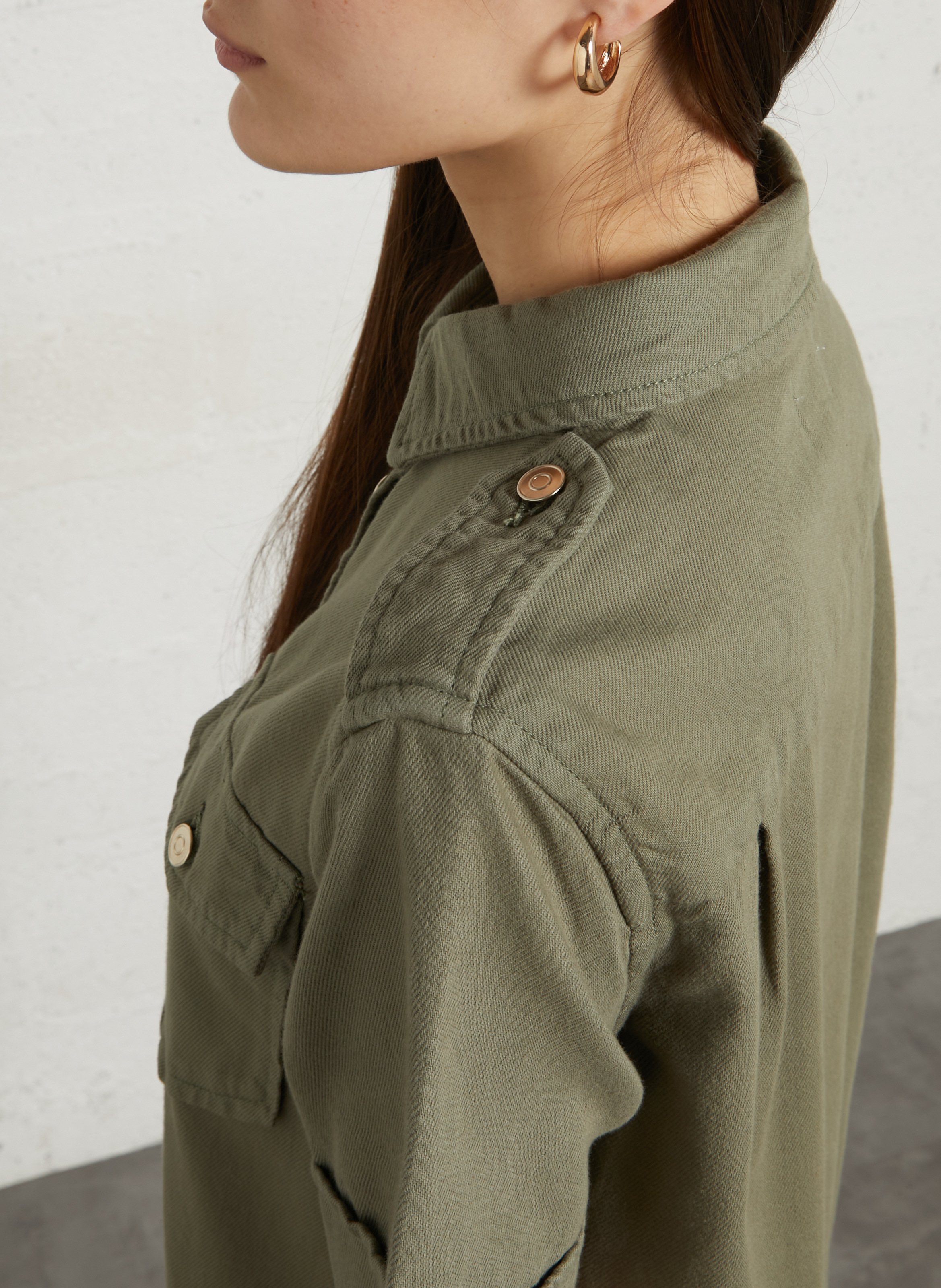 Robe midi col classique betsy MAISON 123 Vert