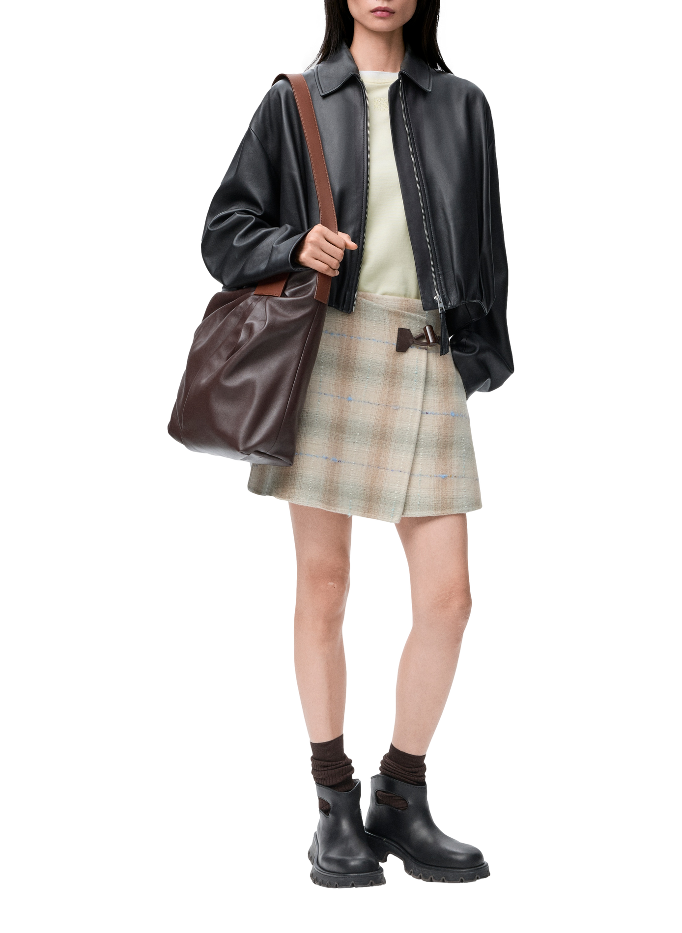 Fitted blended cotton t-shirt LOEWE Beige