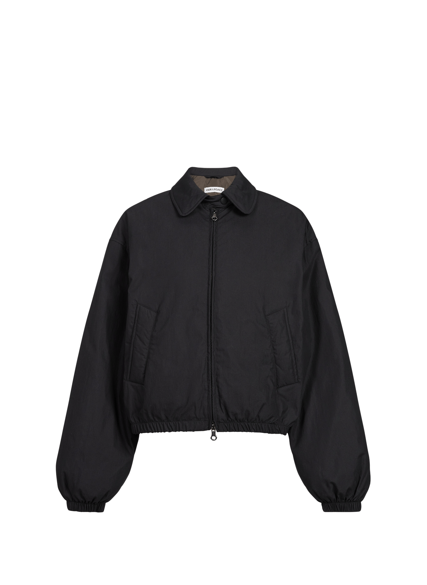 Oversized jacket with classic collar in blended cotton OUR LEGACY Black