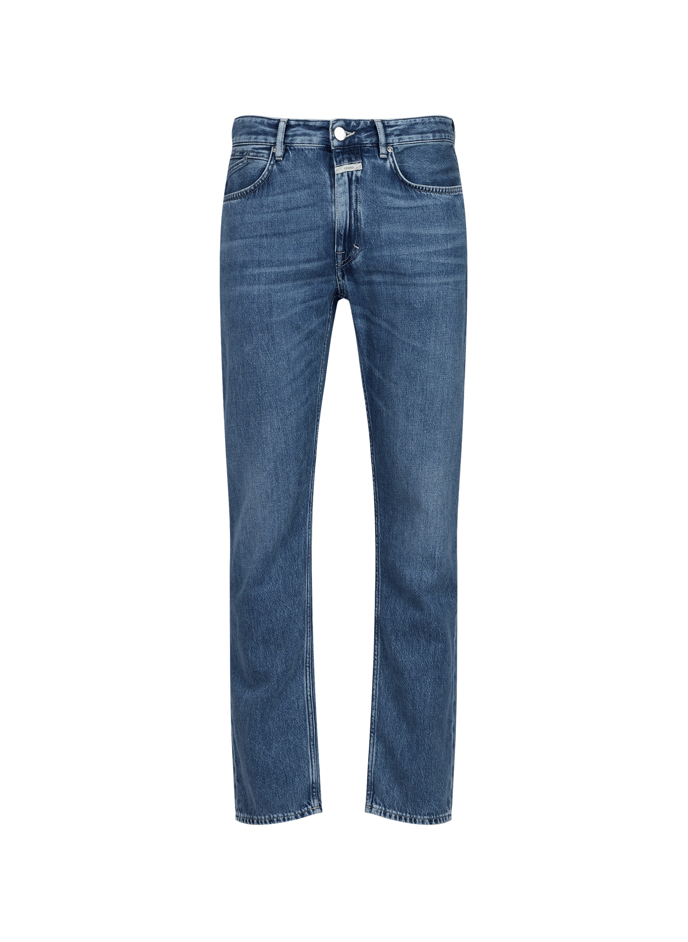 Straight cut jeans with mid-rise in cotton CLOSED Blue