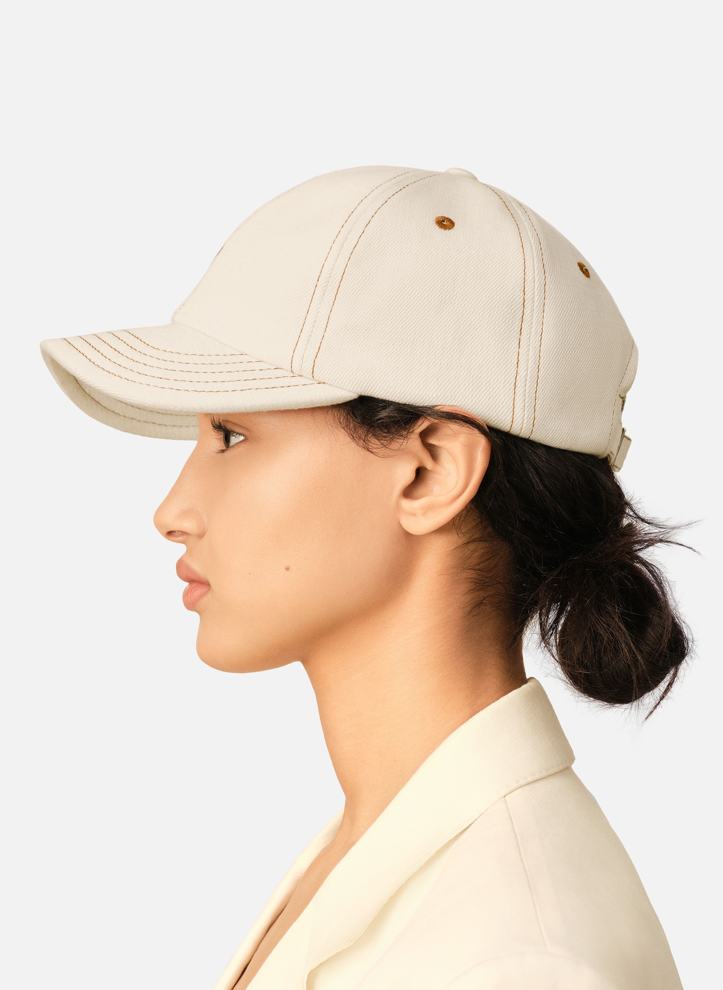 Casquette ami de coeur unisexe en coton AMI PARIS Blanc