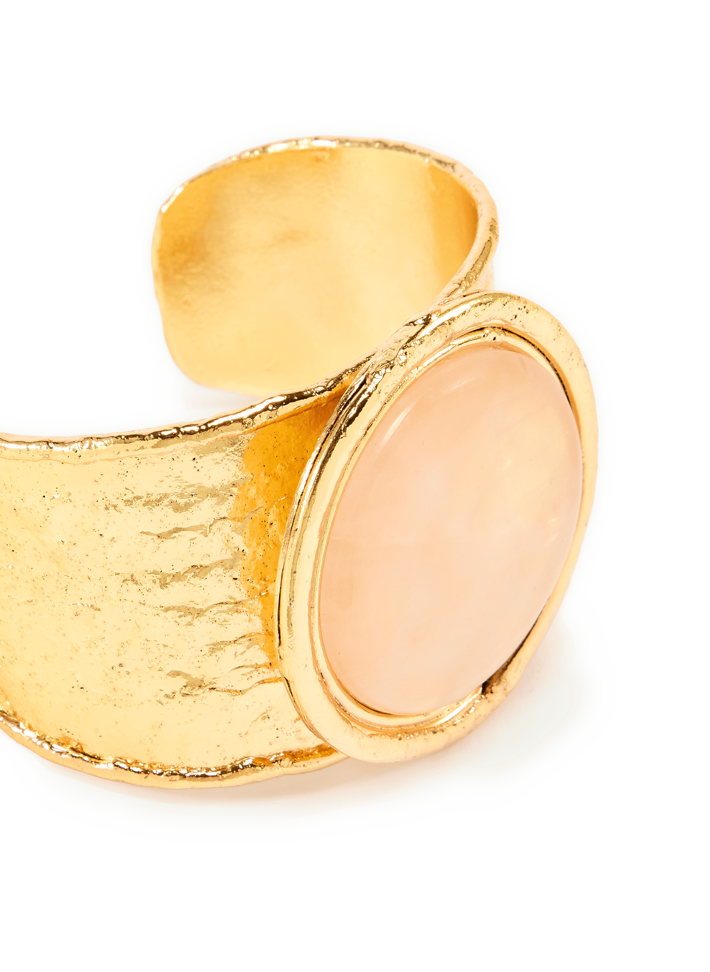 Manchette Sphere en laiton et pierre naturelle SYLVIA TOLEDANO Golden