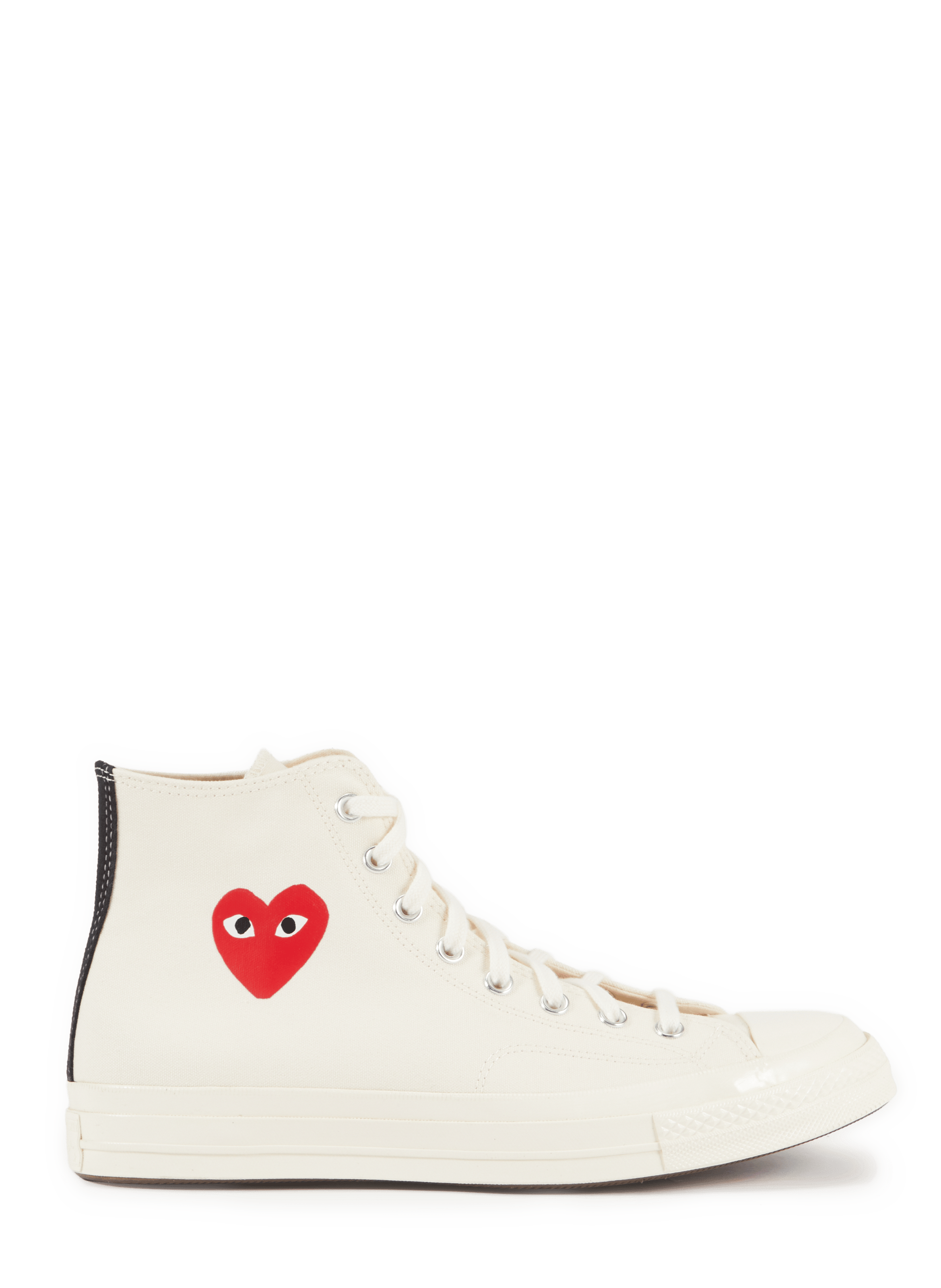 Baskets montantes en cuir COMME DES GARCONS PLAY Blanc