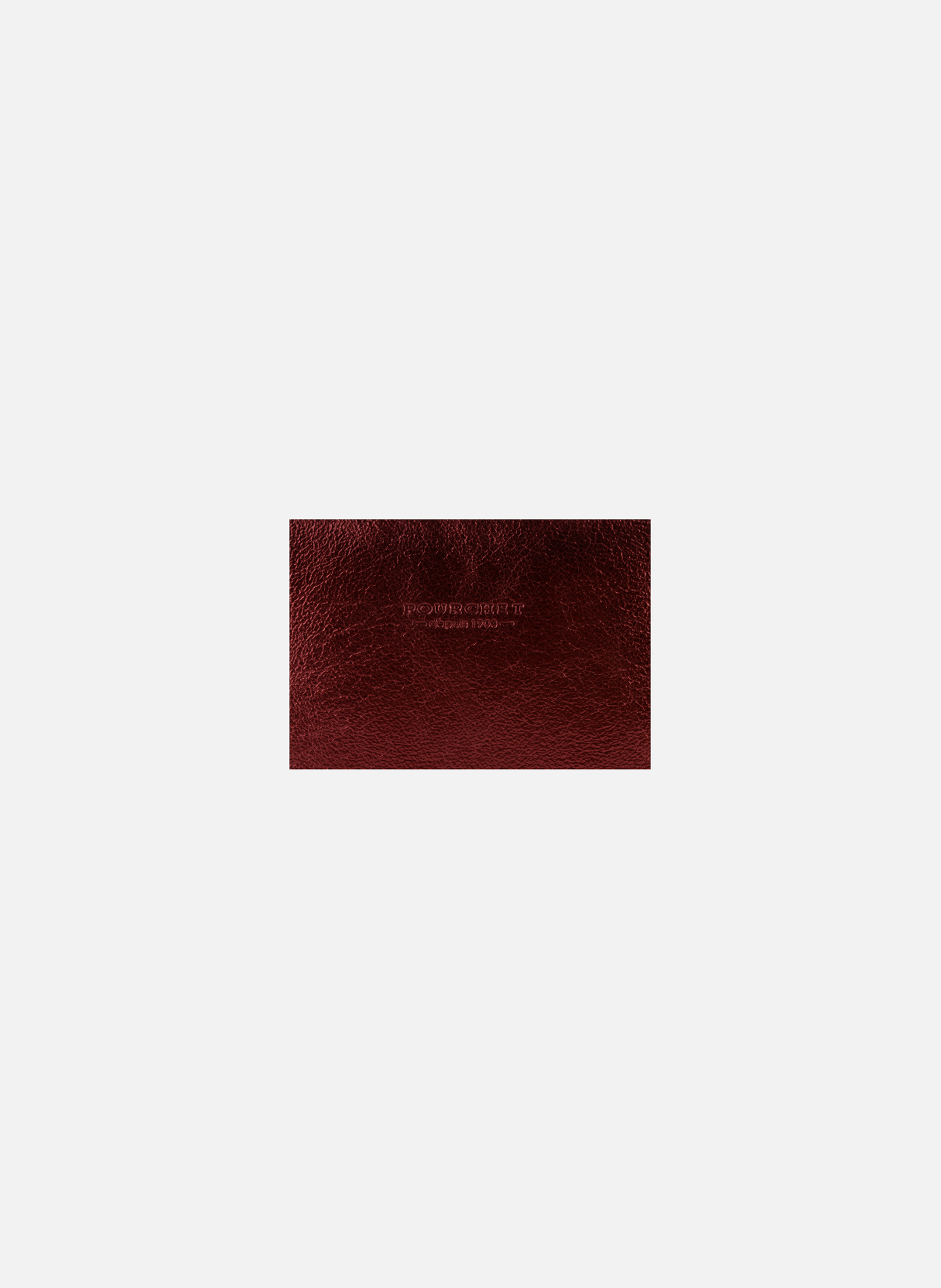 Cassetta metallic | sac porté crossbody en cuir de vachette POURCHET Rouge