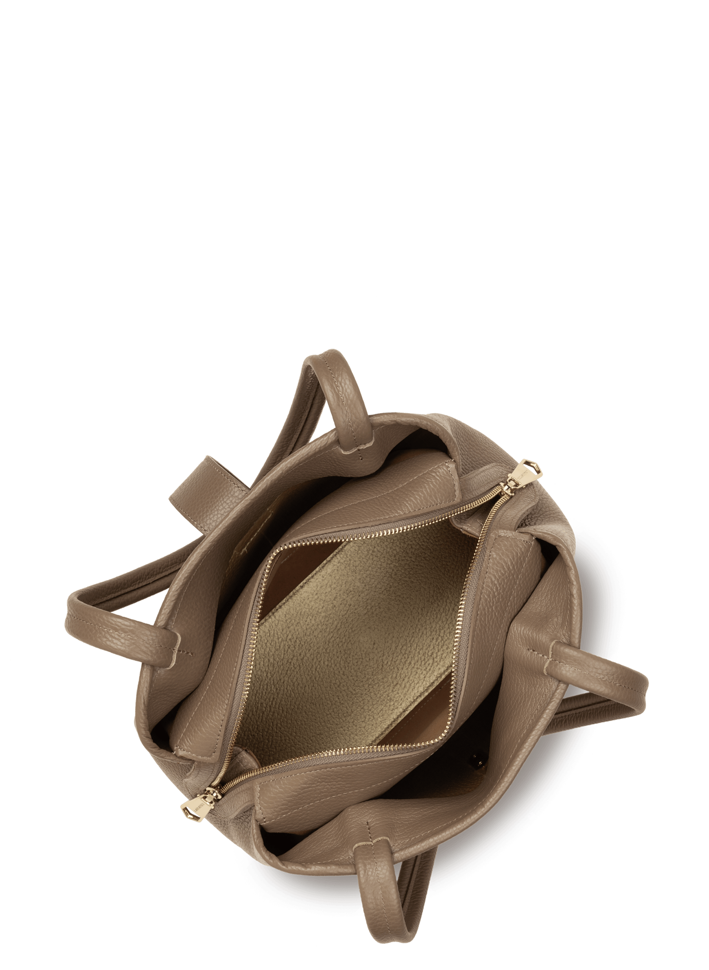 Sac cabas épaule - top double LANCASTER Marron