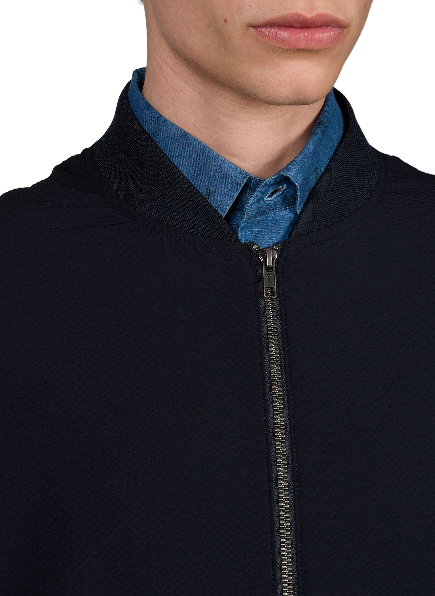 Blouson fin zippé uni STRELLSON Bleu