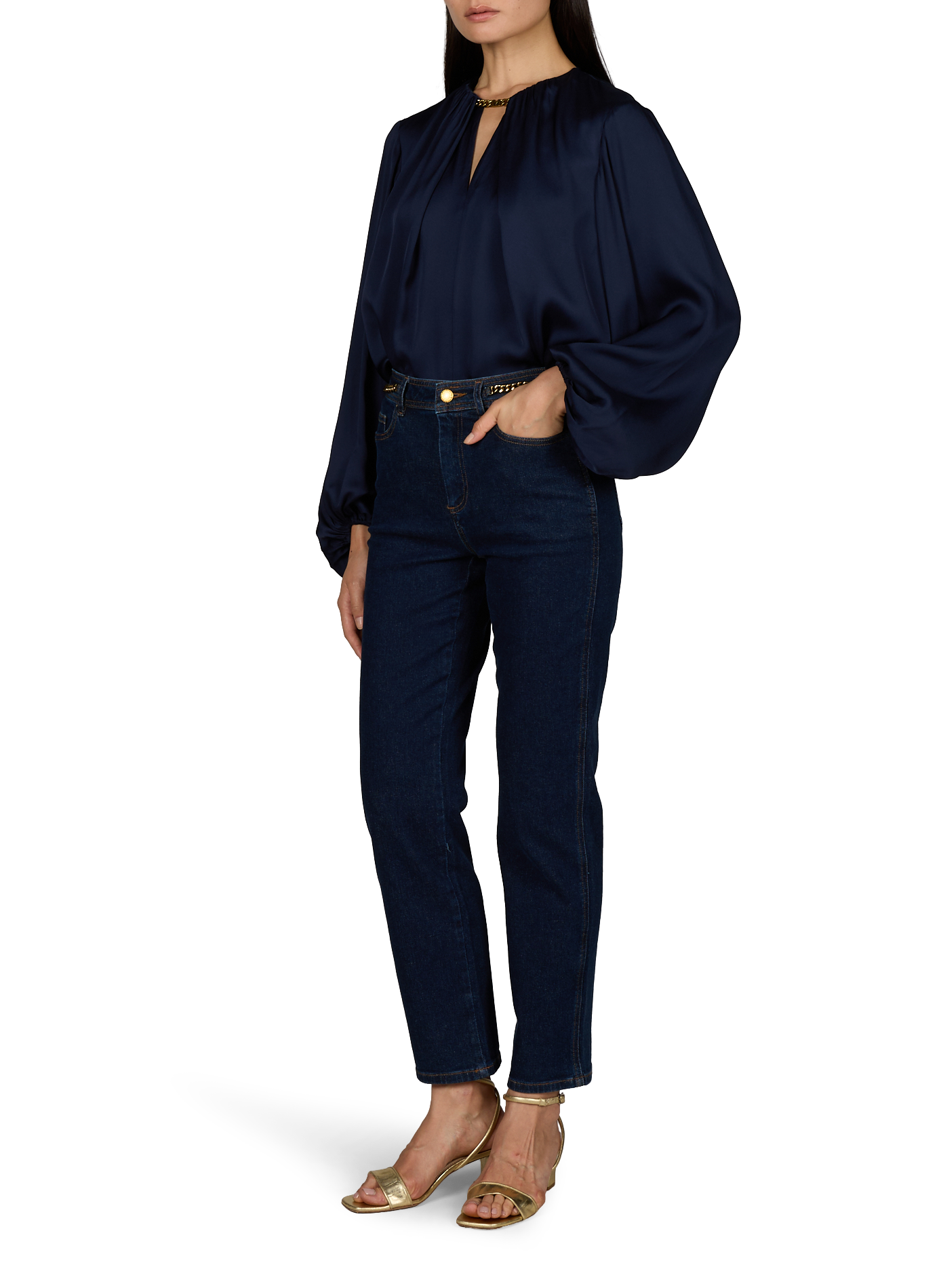 Alyssa cotton jeans GUESS Blue