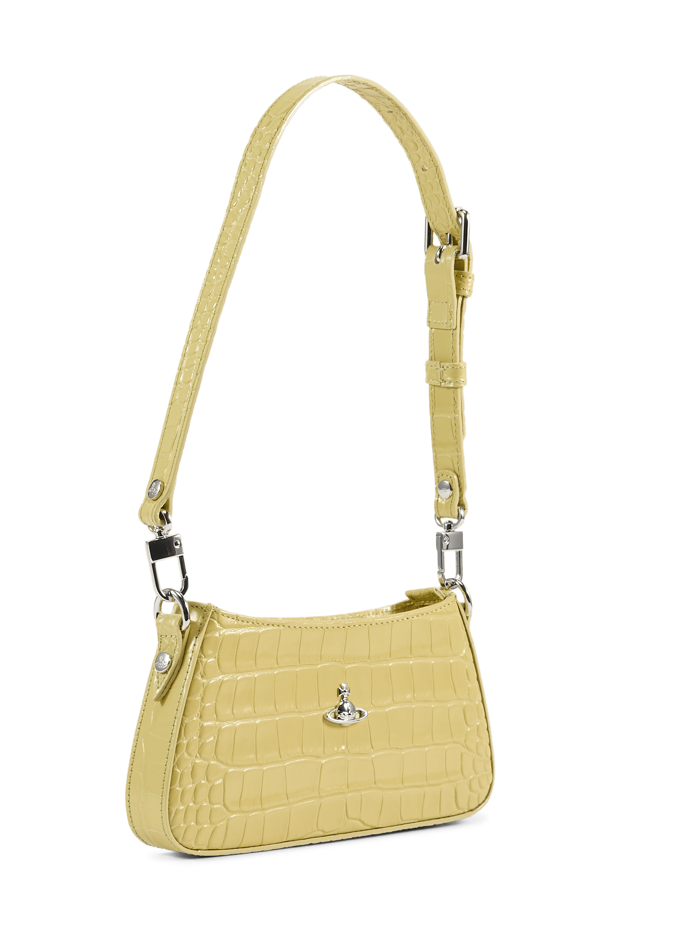 Sac porté épaule en cuir VIVIENNE WESTWOOD Jaune