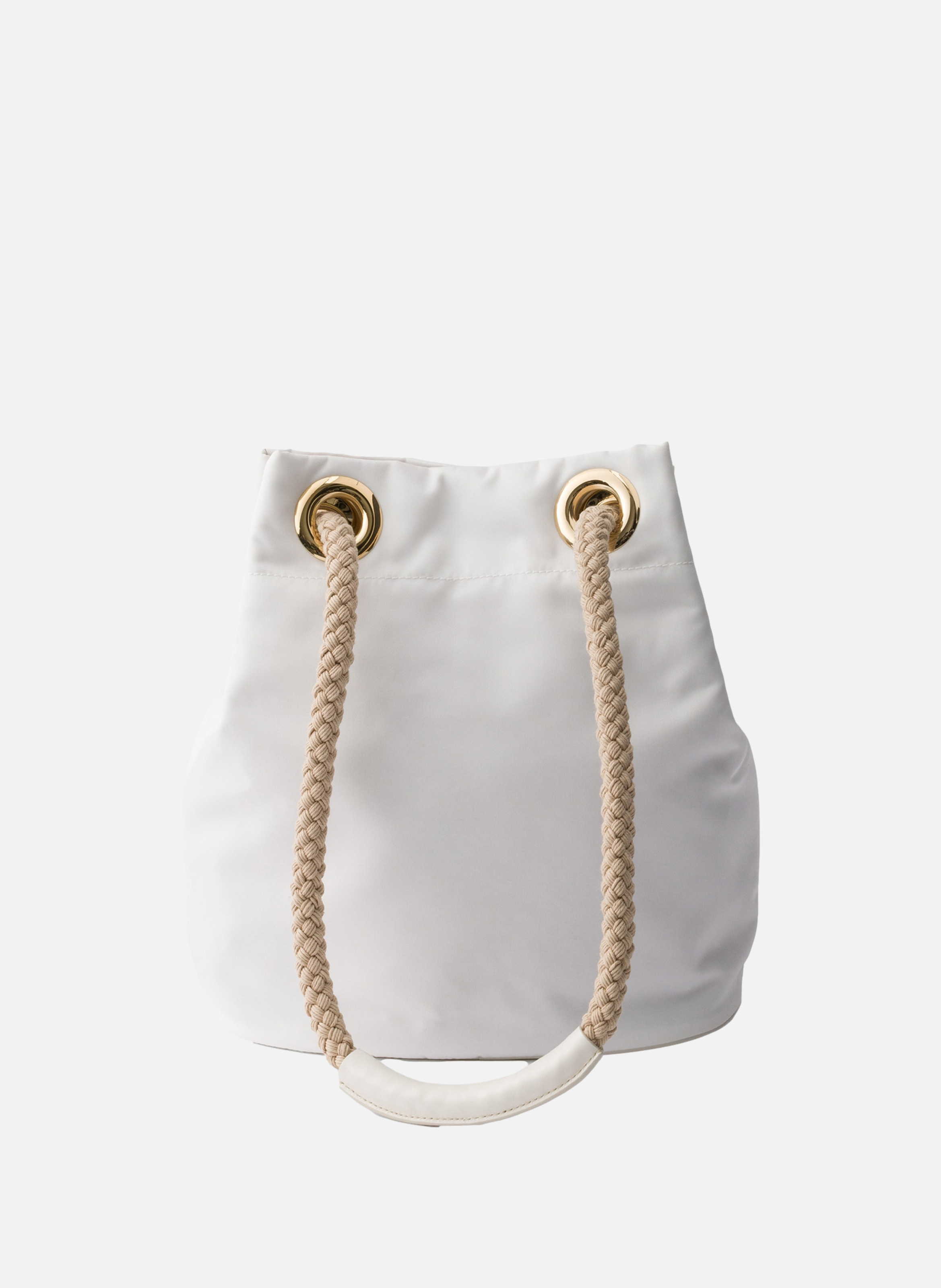 Petit sac seau prada mariner en re-nylon PRADA Blanc