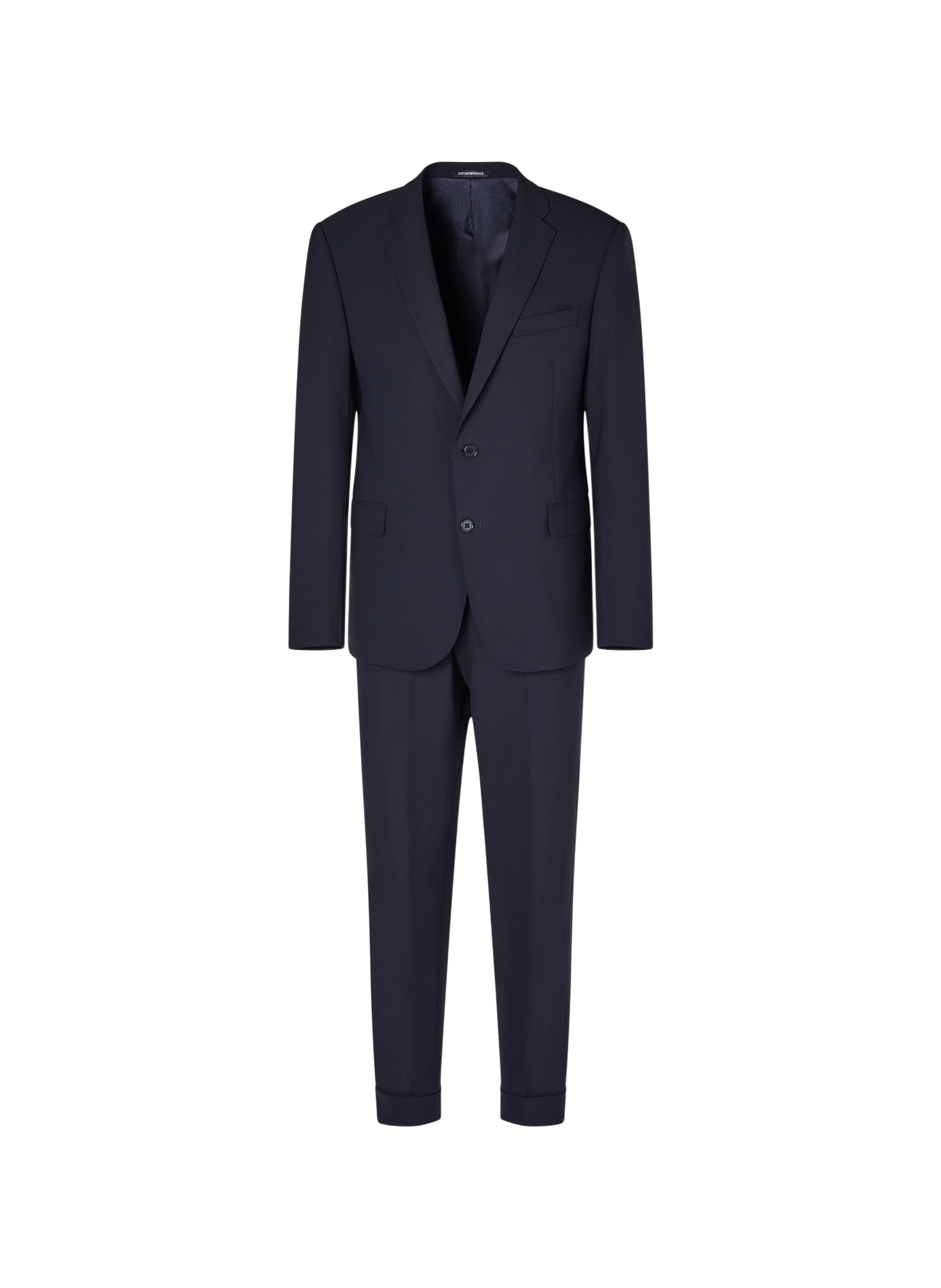 Costume deux pièces en laine vierge mélangée EMPORIO ARMANI Bleu