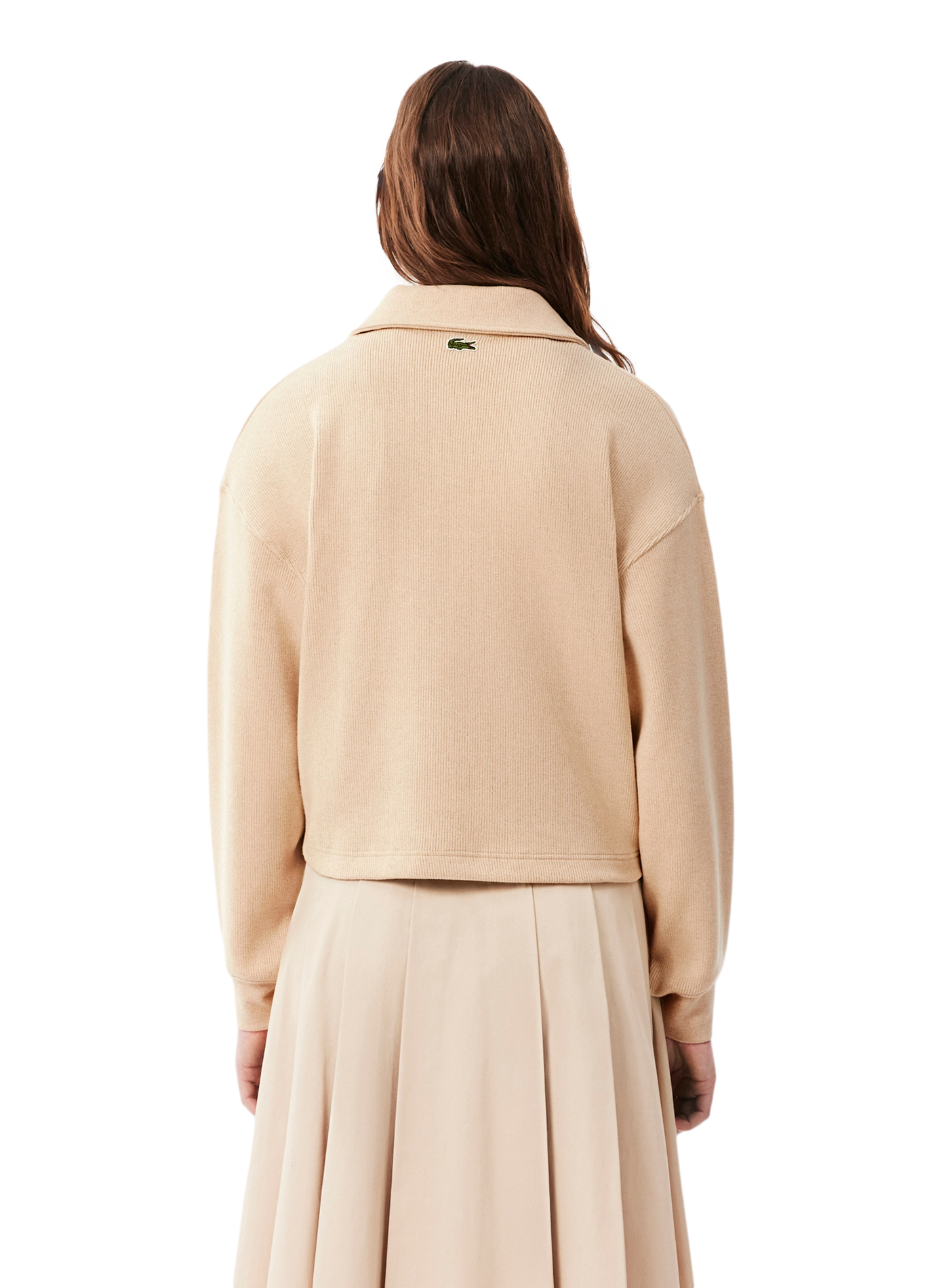 Pull ample en coton mélangé  LACOSTE Beige