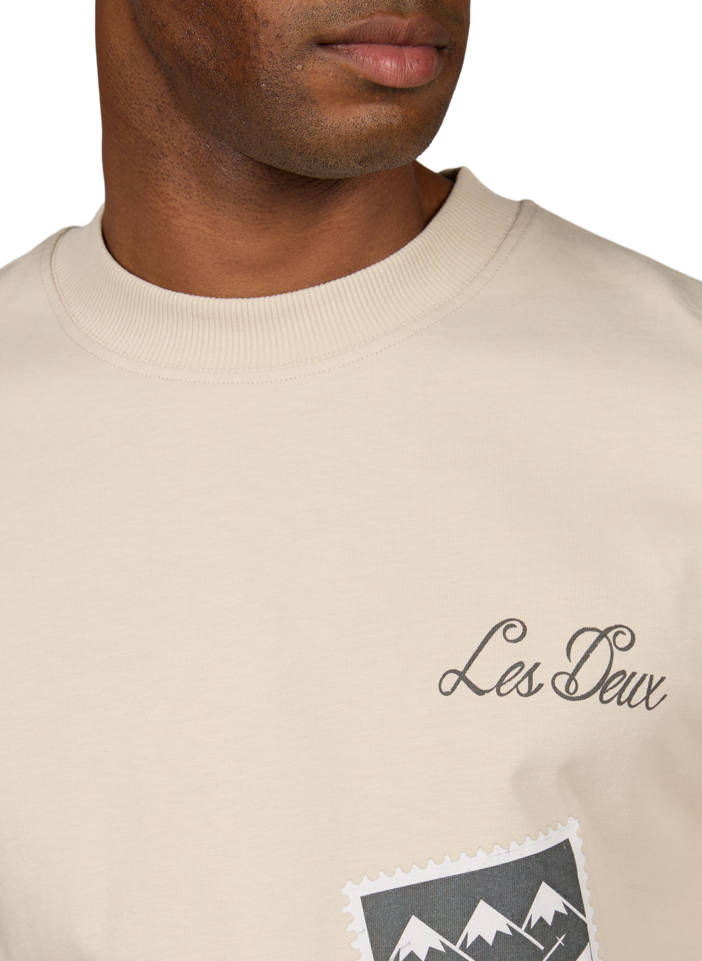 Oversized T-shirt van katoen LES DEUX Beige