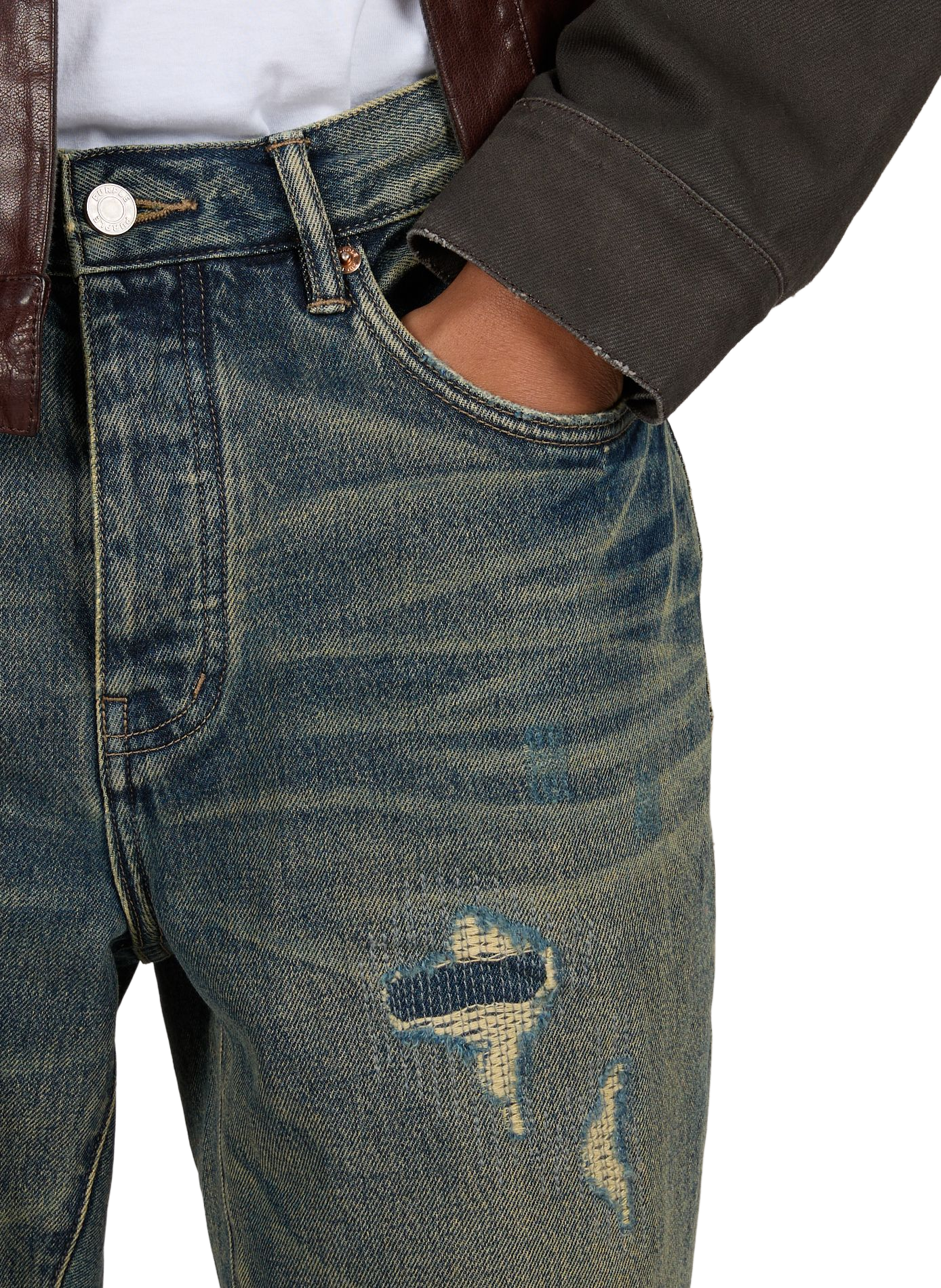 Bootcut-Jeans aus Baumwolle PURPLE BRAND Blau