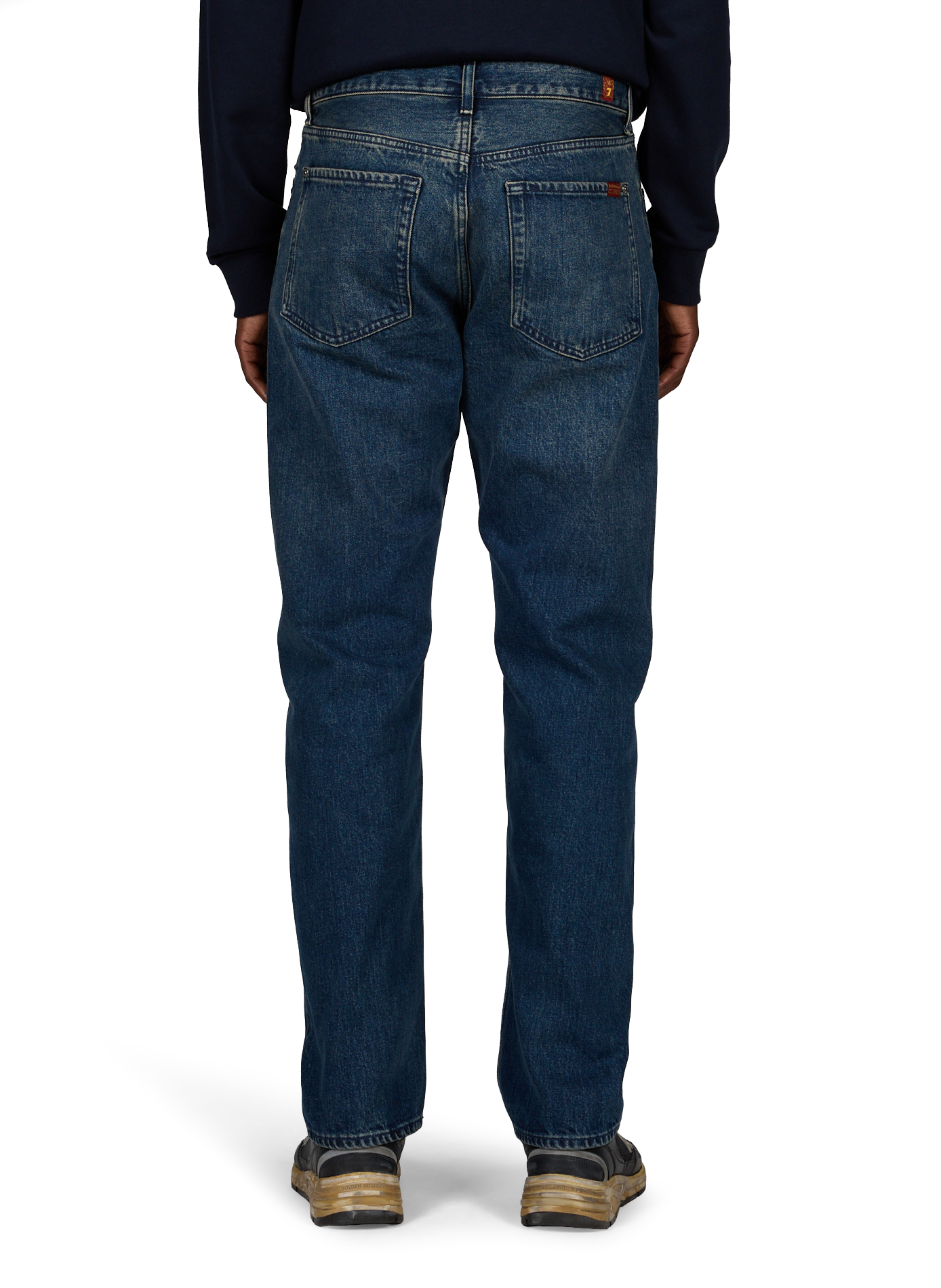 Jean large délavé en denim de coton | Bleu 7 FOR ALL MANKIND Homme