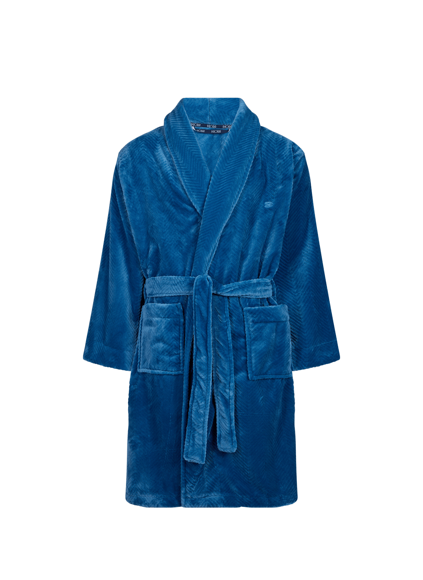 Ribbed Everest Robe HOM Blue