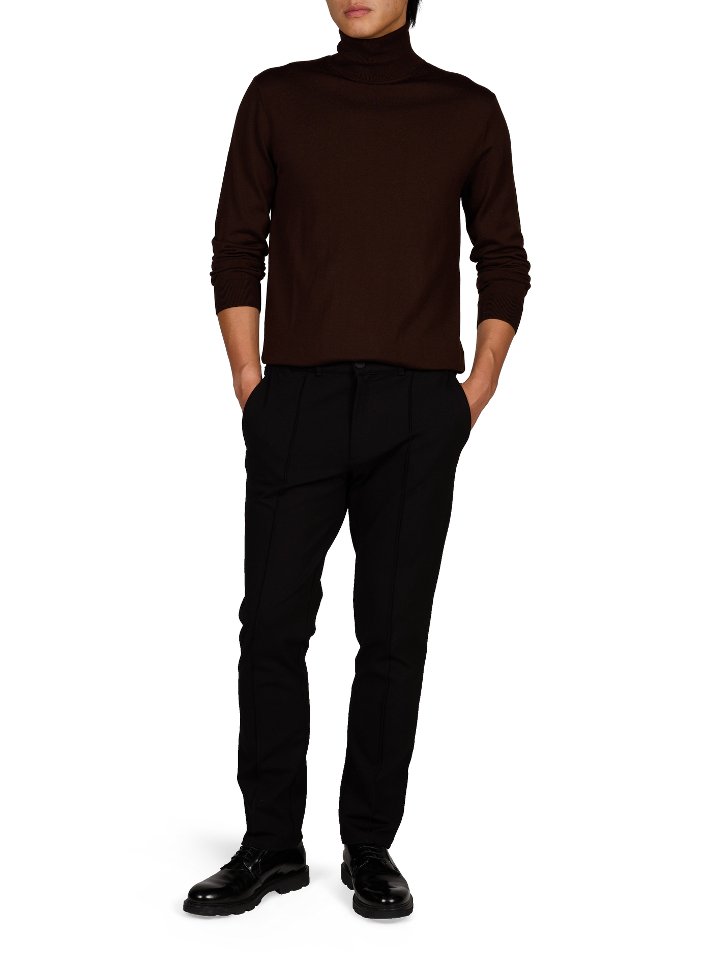 Merino wool turtleneck jumper AU PRINTEMPS PARIS Brown