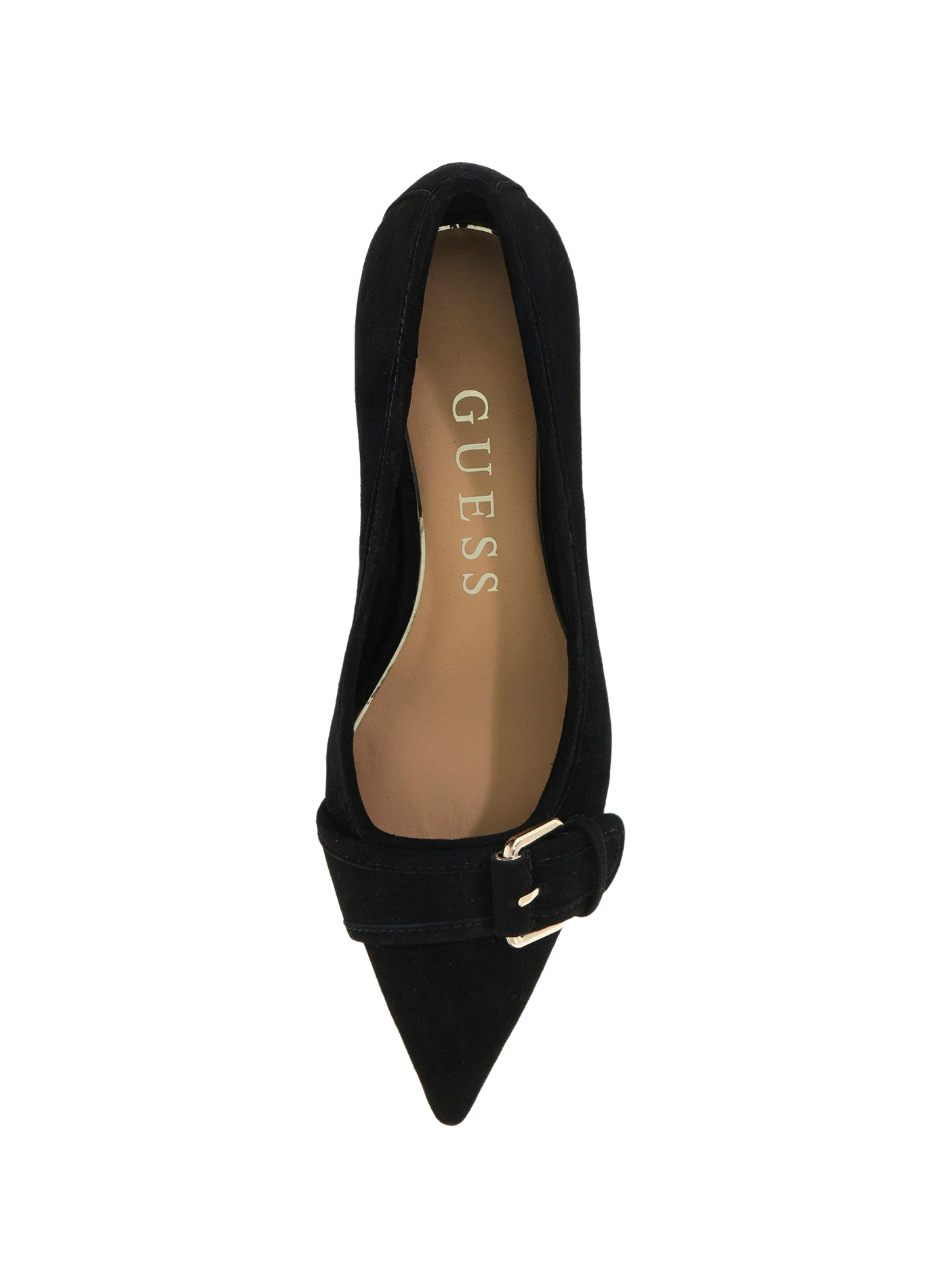 Suede leather buckle pumps | Black GUESS Women