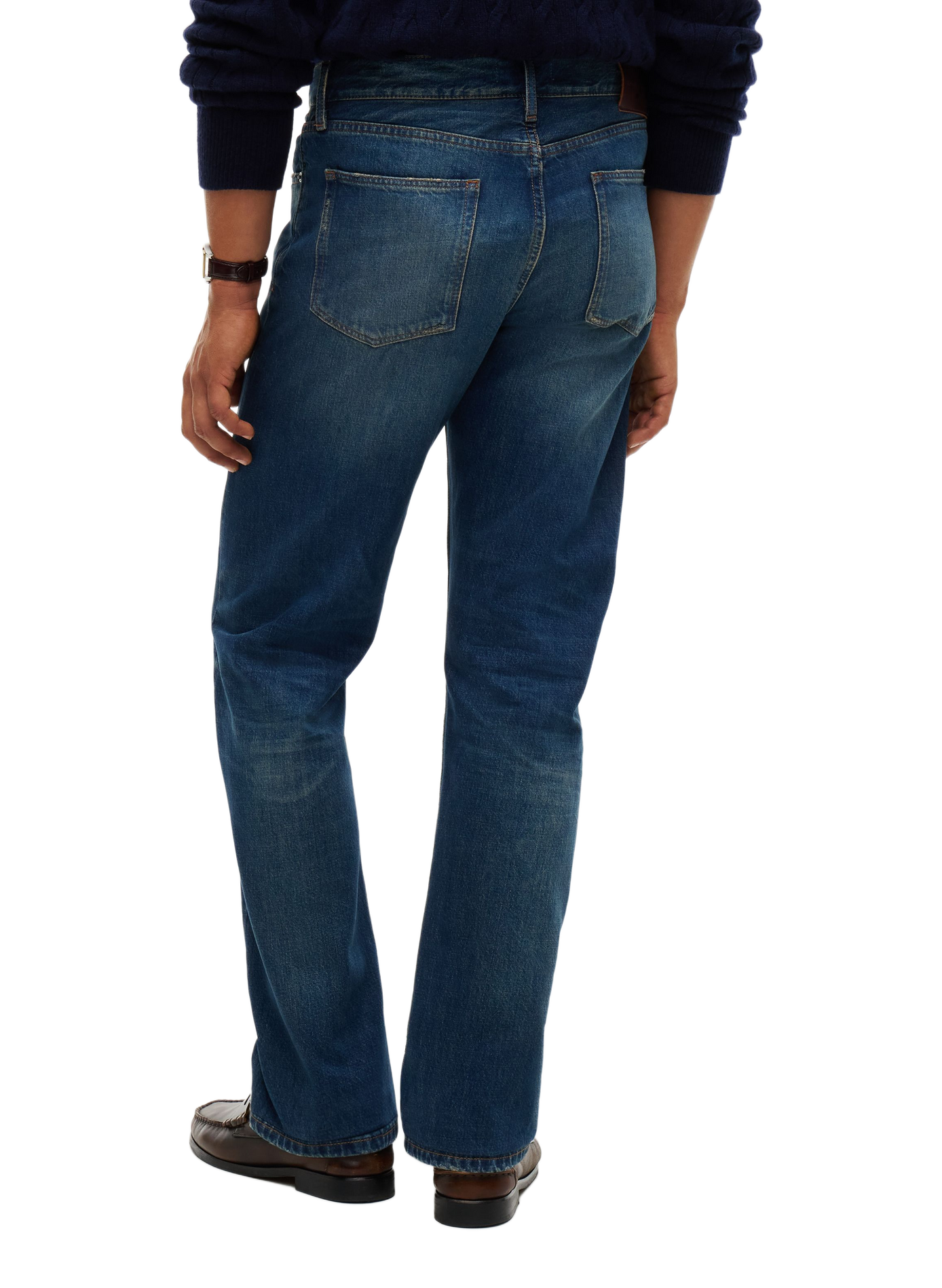 Einfarbige Straight-Fit-Jeans mit mittelhohem Bund TOMMY HILFIGER Blau