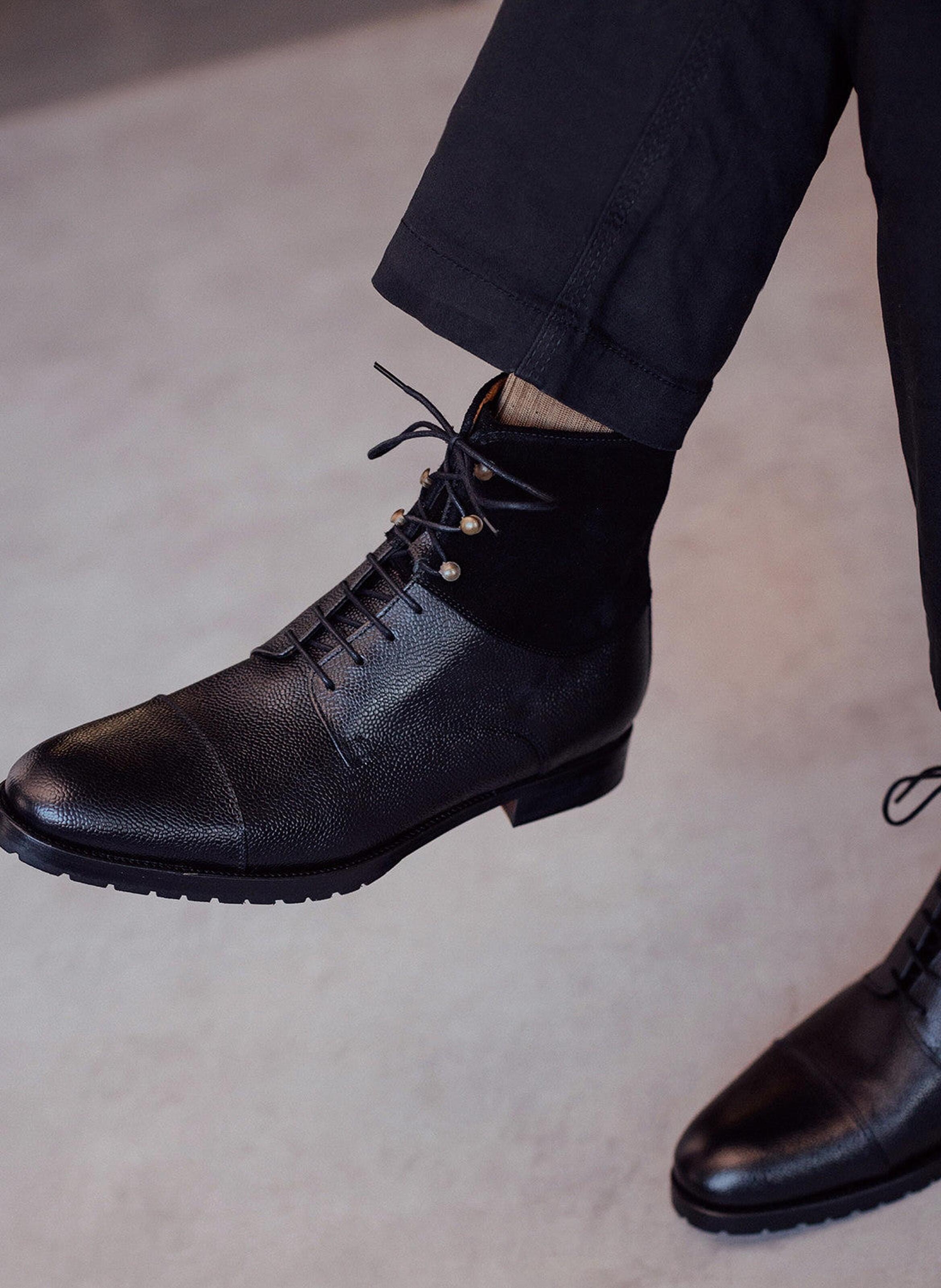 Bottines cuir grahams FINSBURY Noir