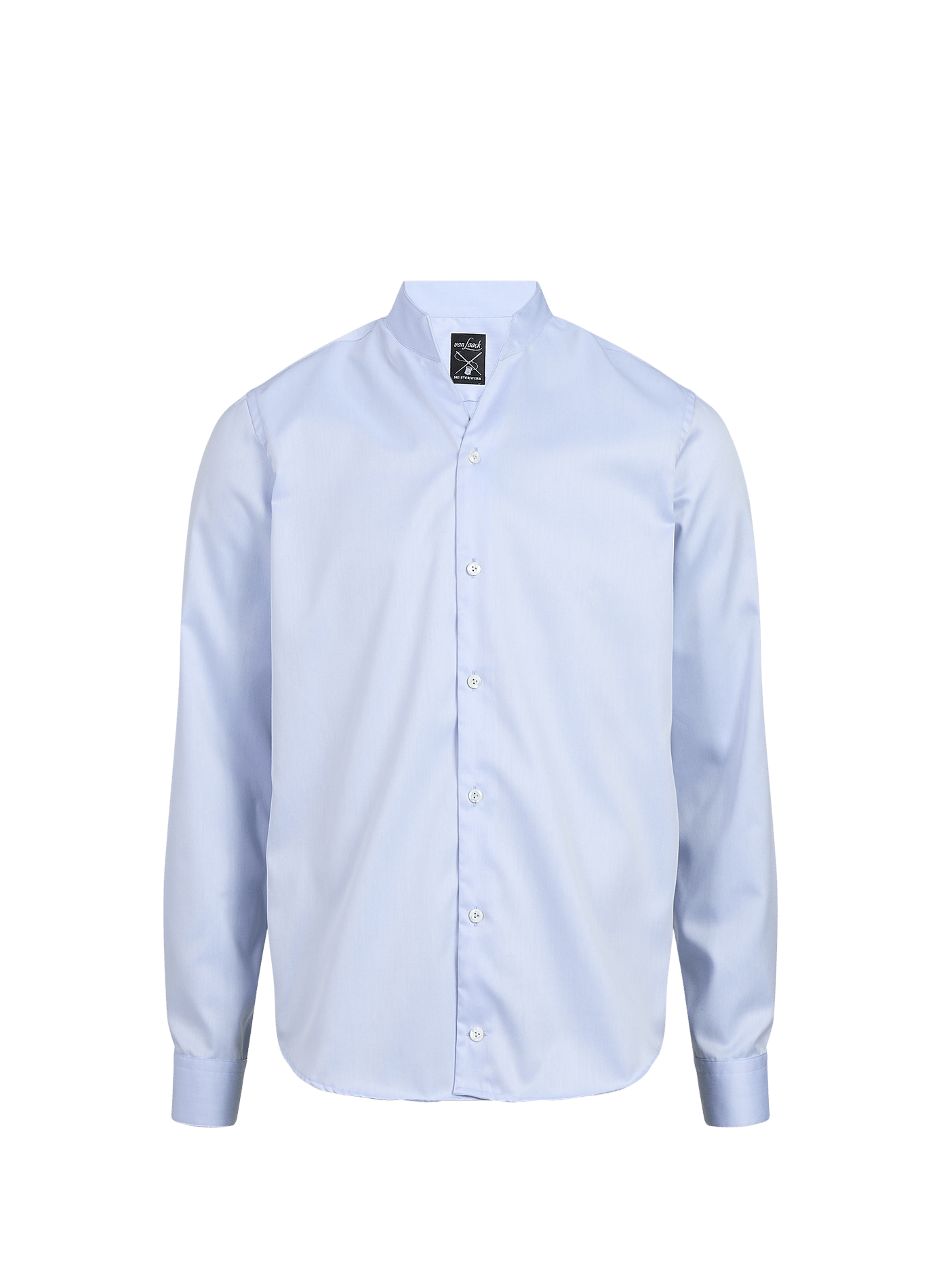 Chemise droite satinée en coton  Bleu ciel