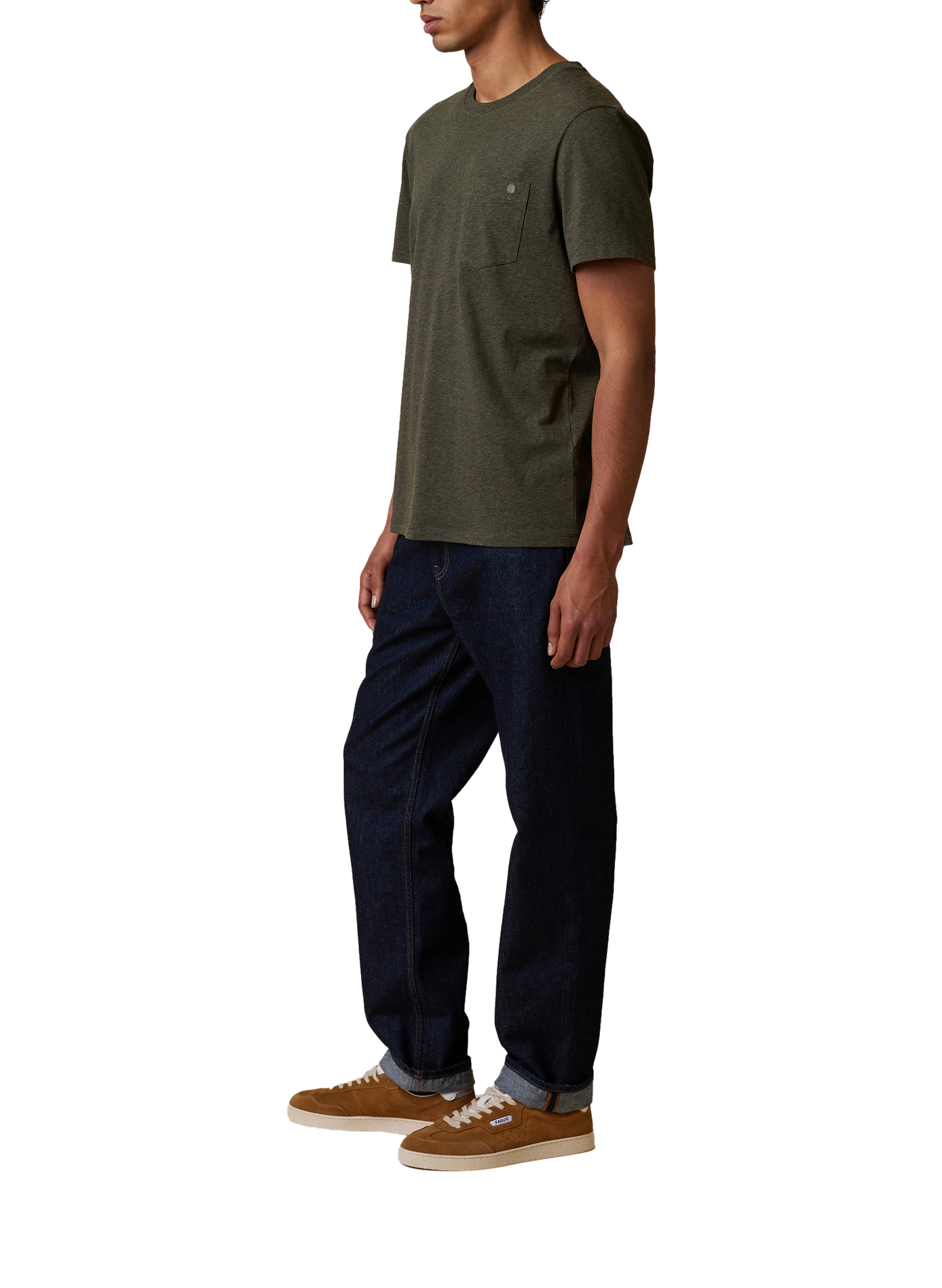 T-shirt met ronde hals en stippen FAGUO Groen