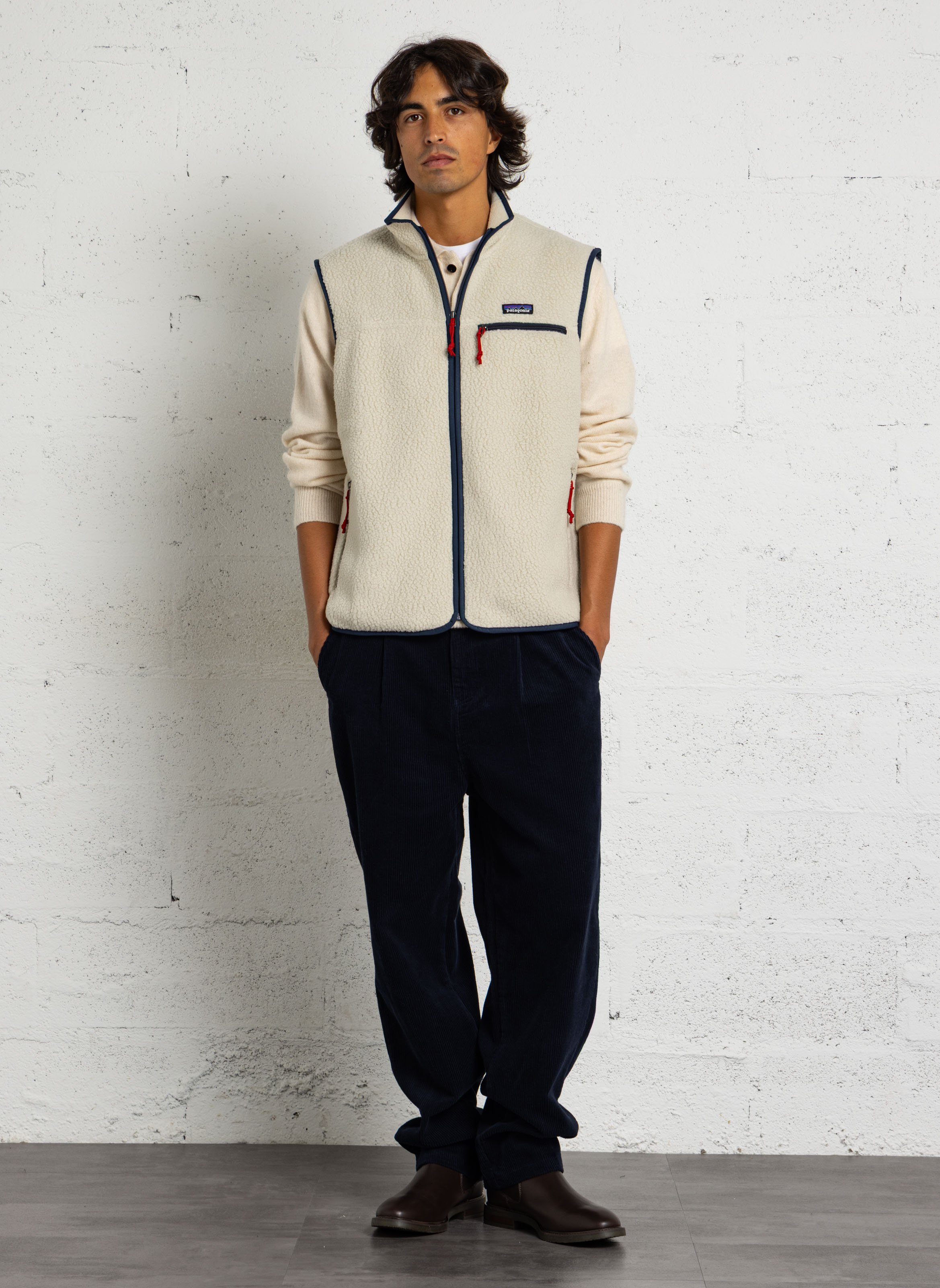 Rechte fleece met opstaande kraag PATAGONIA Beige