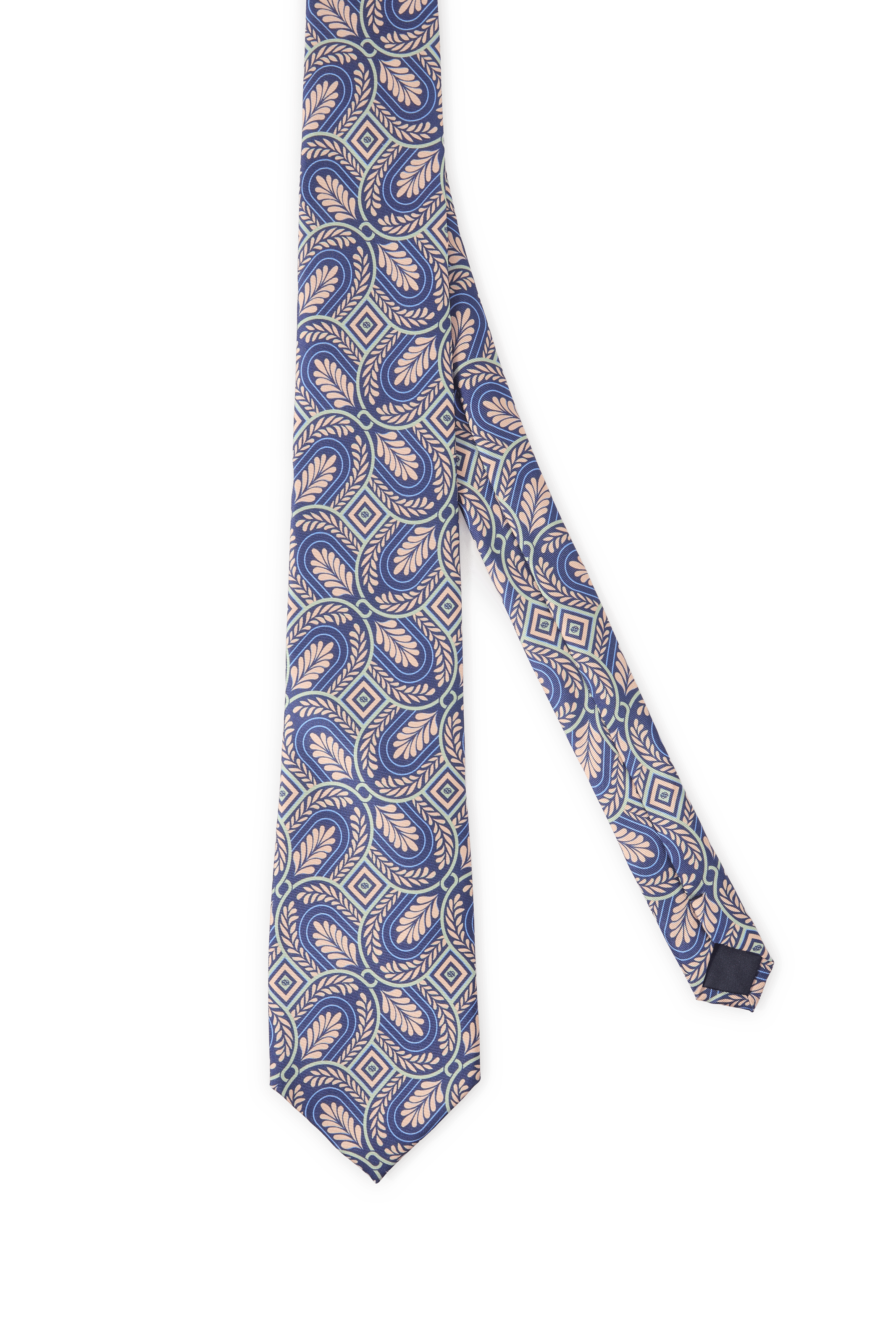 Printed silk tie DROLE DE MONSIEUR Blue