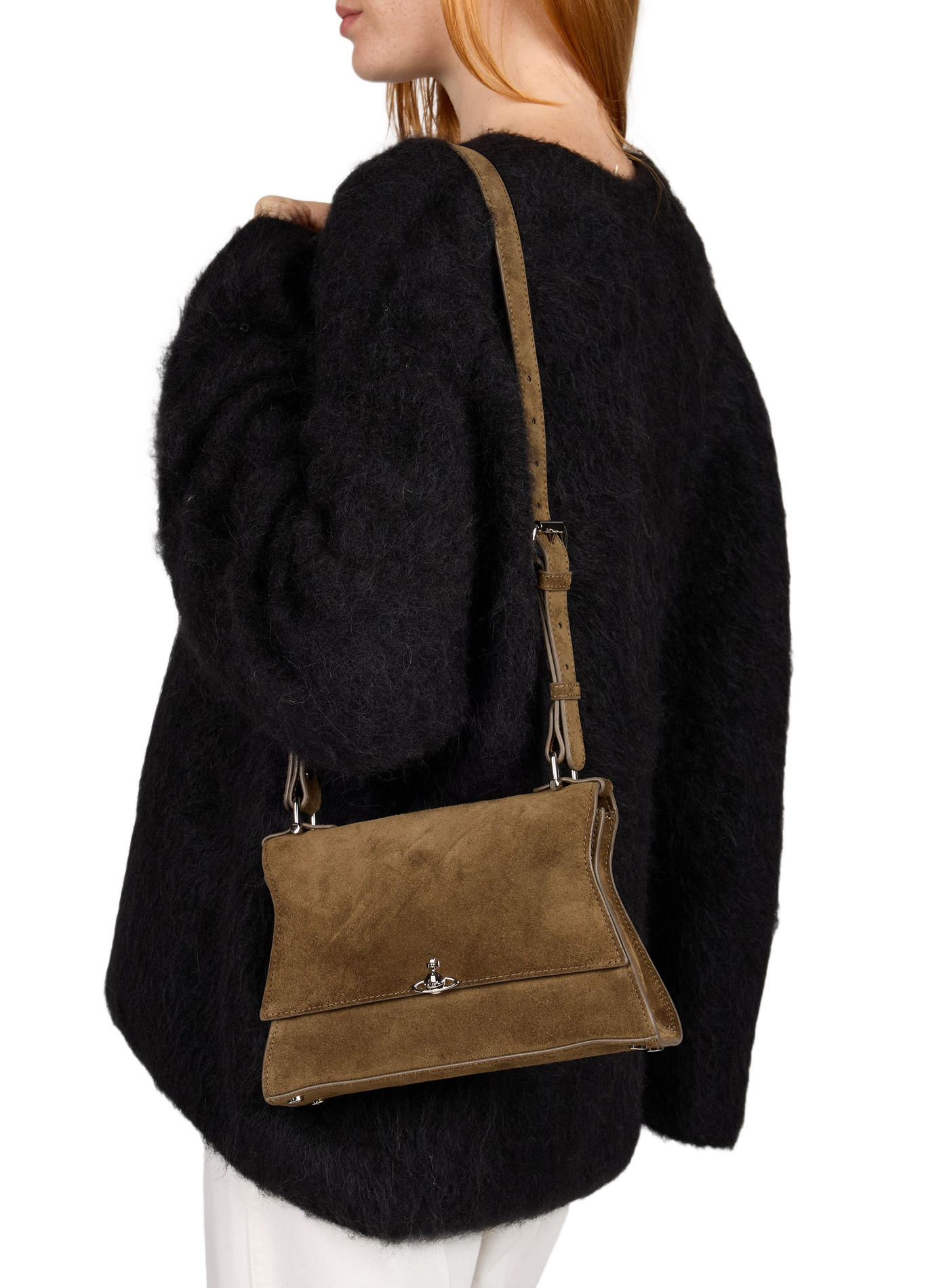 Bianca small shoulder bag in calfskin VIVIENNE WESTWOOD Green