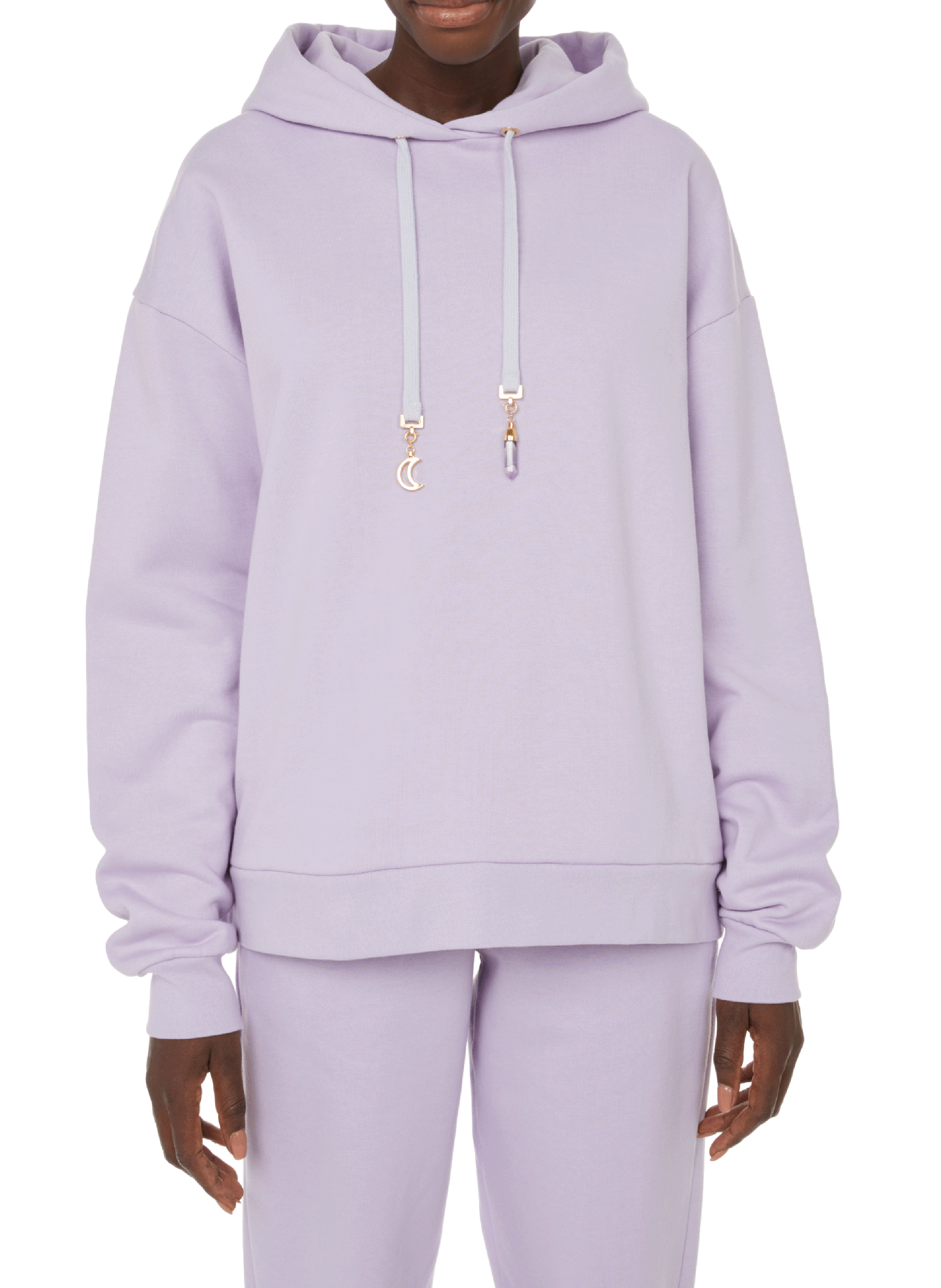 Bio-Baumwollkapuzenpullover THE SOCIAL SUNDAY Violett