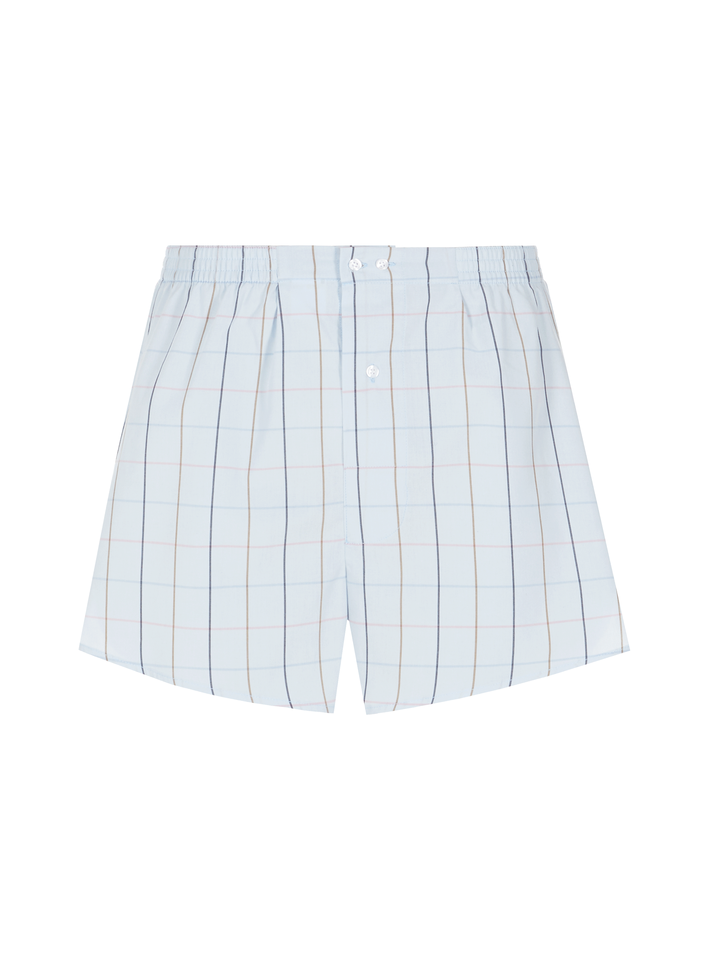 EMINENCE Caleçon à carreaux en coton Bleu