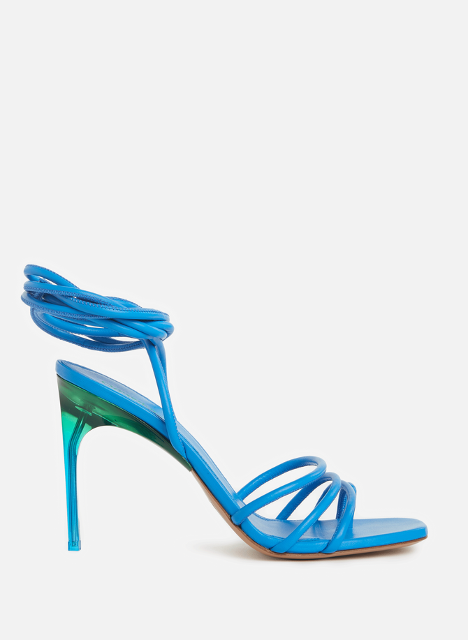 Leather heeled sandals OFF-WHITE