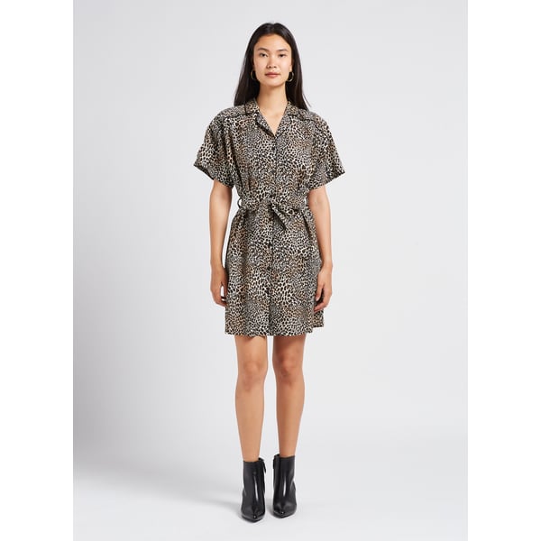 Robe courte col tailleur droite