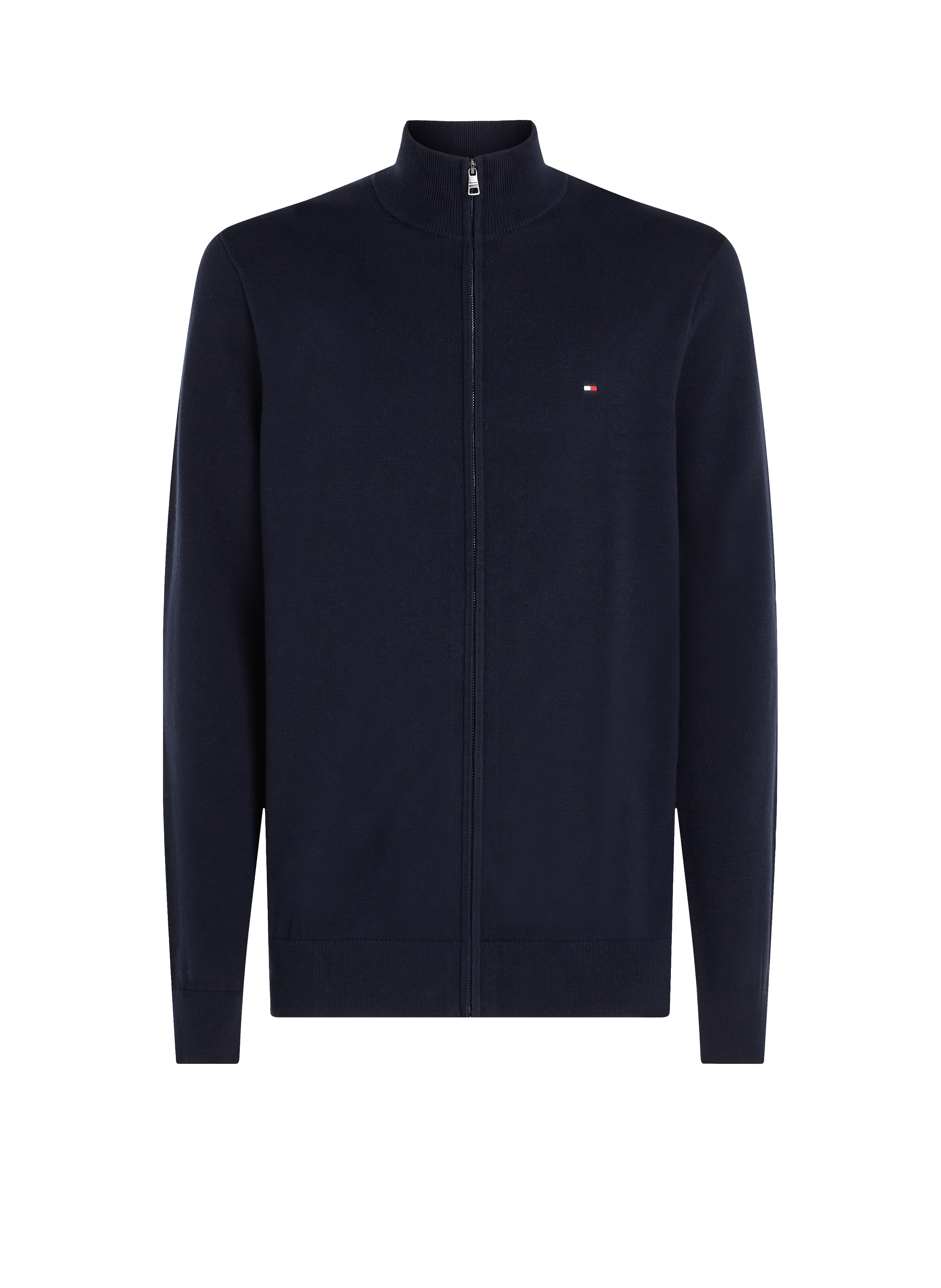 Zip-up sweater with funnel neck TOMMY HILFIGER Blue