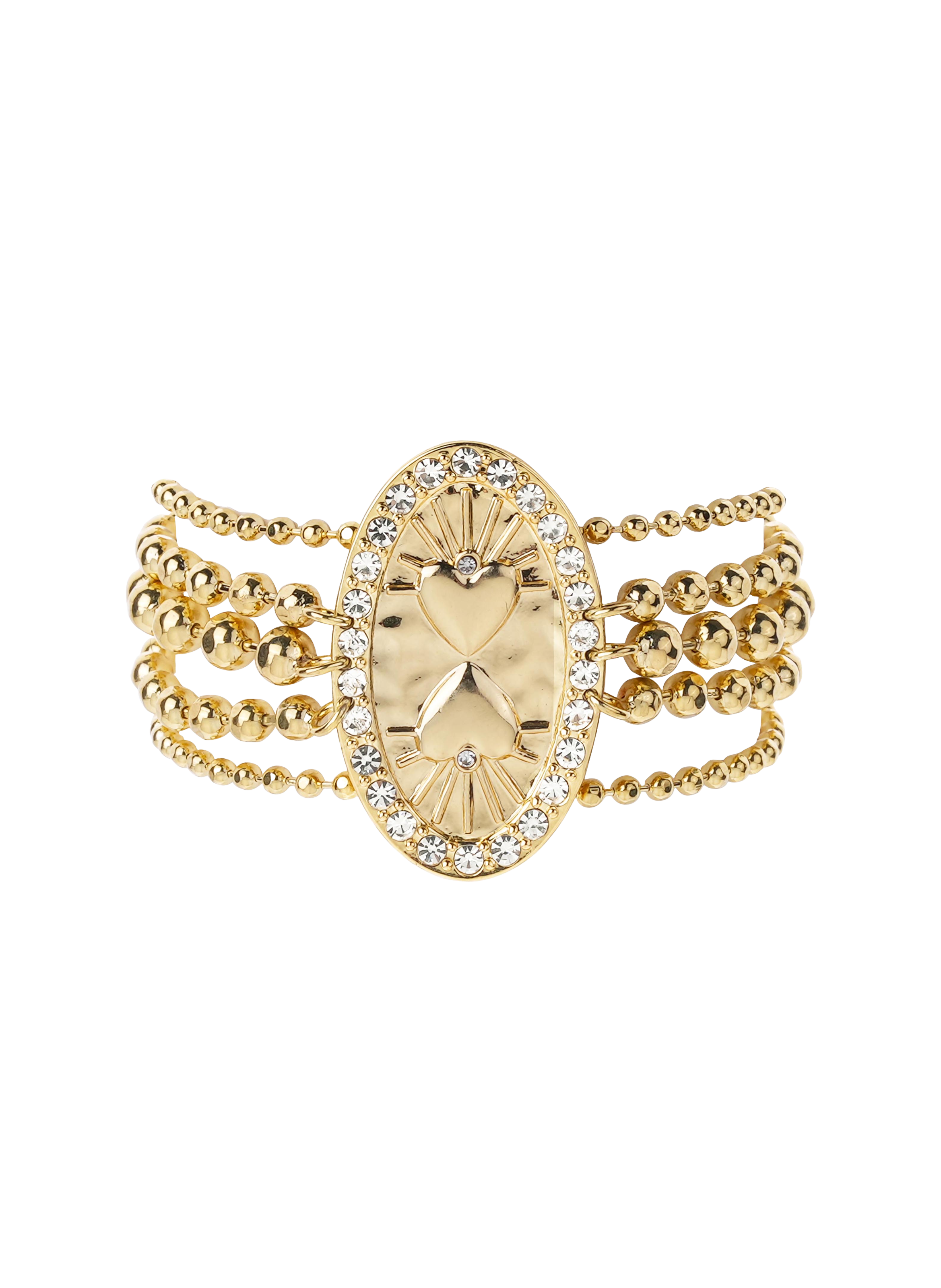 Bracelet manchette multiliens avec fermoir aimanté beginning HIPANEMA Doré