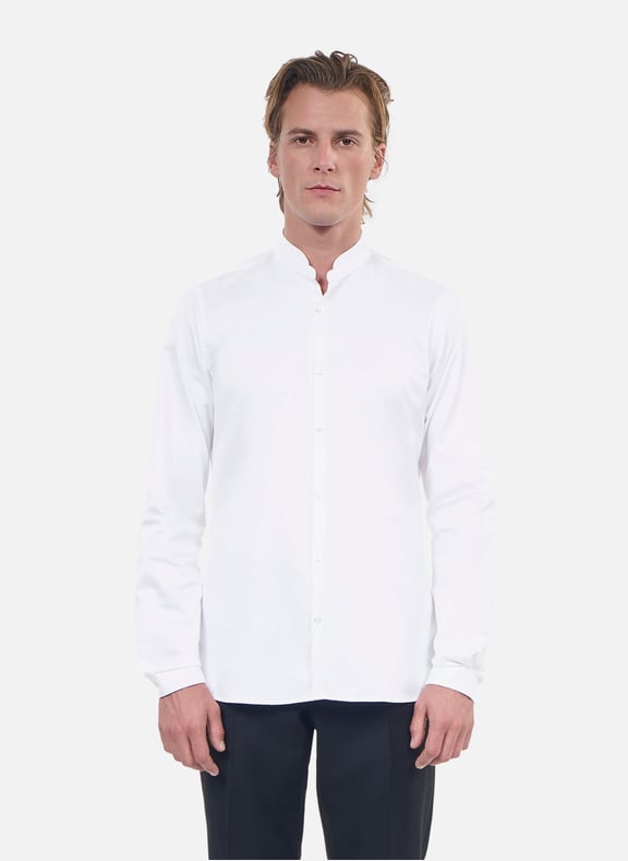 Chemise en coton col officier Blanc by THE KOOPLES THE KOOPLES Chemise en coton col officier Blanc