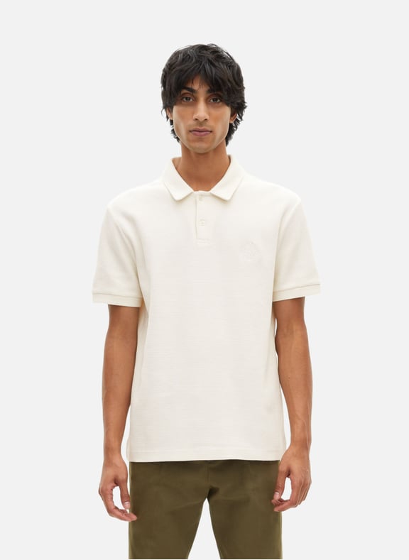 Polo en nid d'abeille avec blason Beige by THE KOOPLES THE KOOPLES Polo en nid d'abeille avec blason Beige