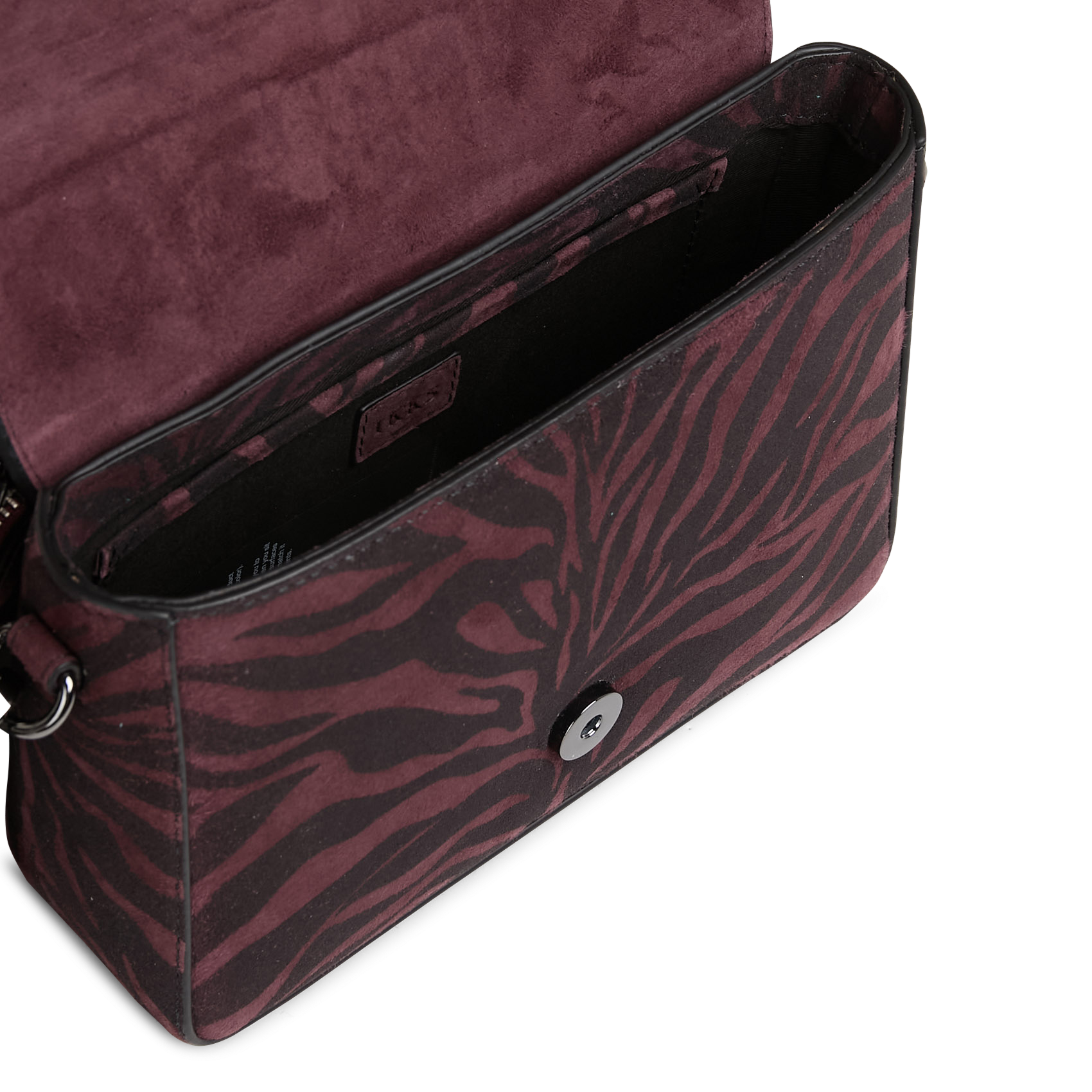 Sac bandoulière zébré en cuir 111 zebre IKKS Violet