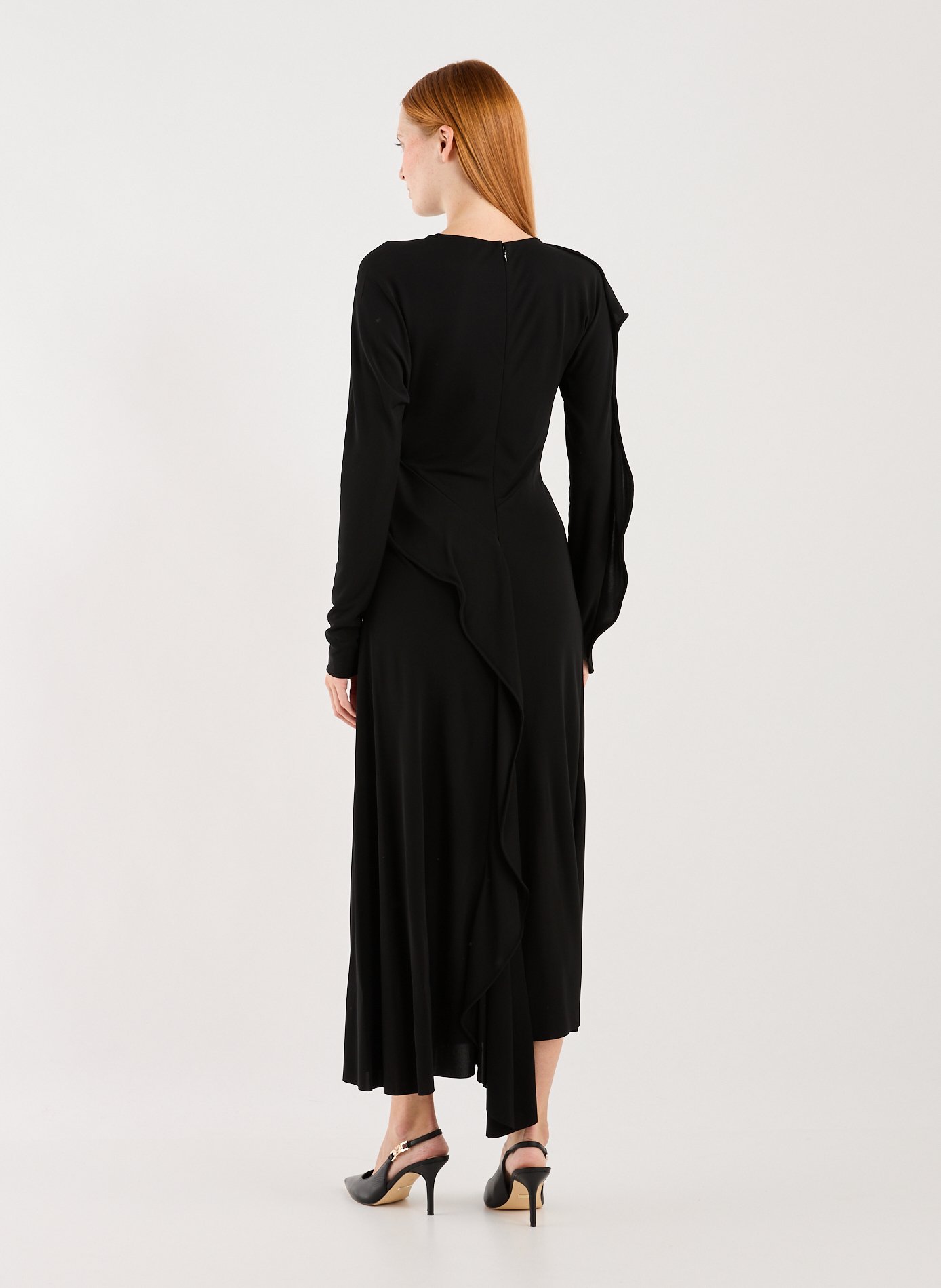 Draped maxi dress VICTORIA BECKHAM Black