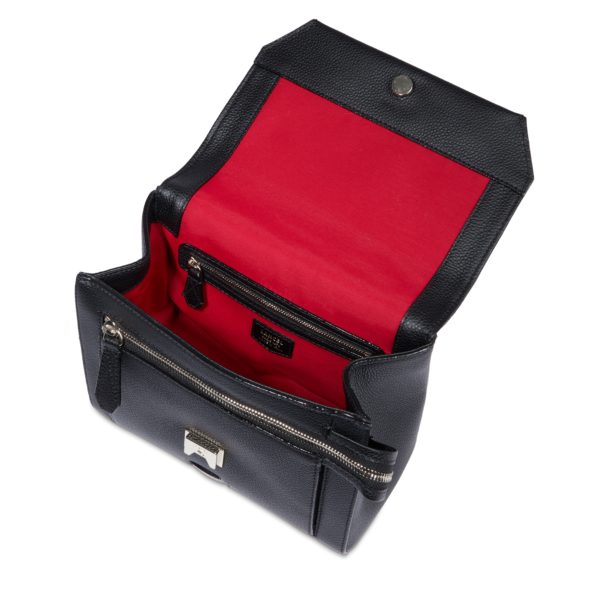 Sac rabat m ninon de lancel en cuir LANCEL Noir