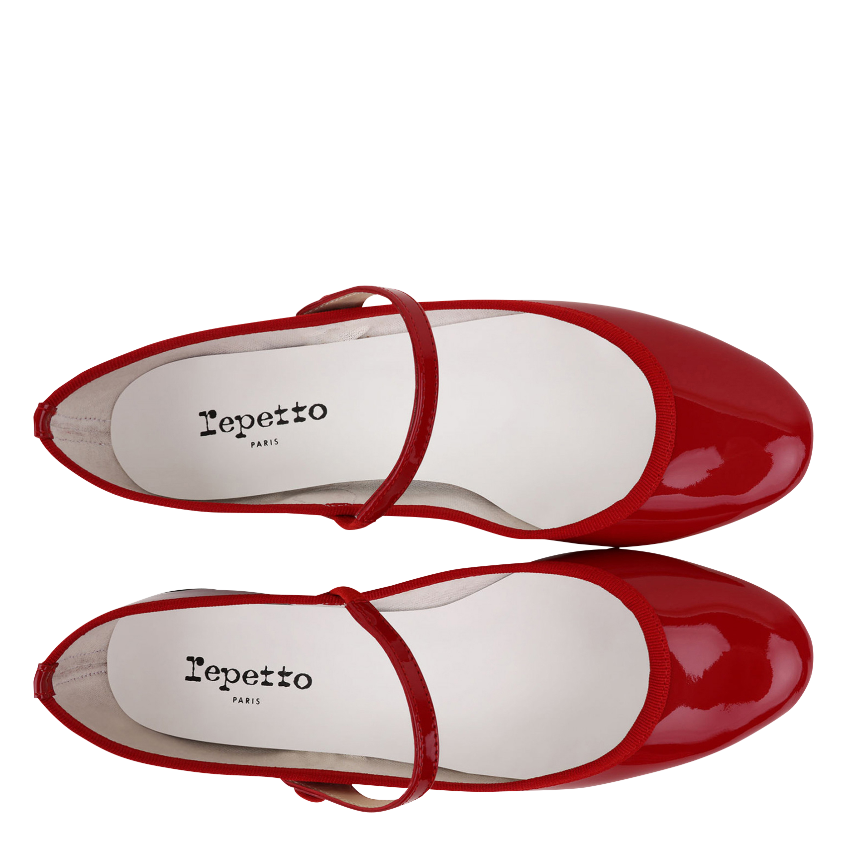 Ballerines en cuir lio REPETTO Rouge