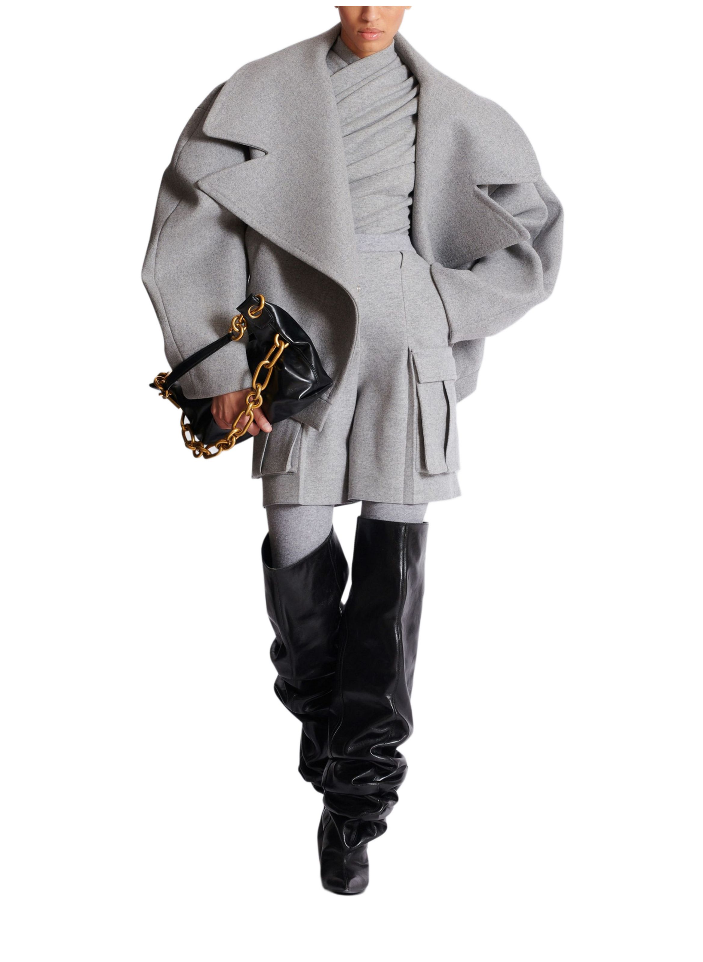 Bermuda en laine BALMAIN Gris