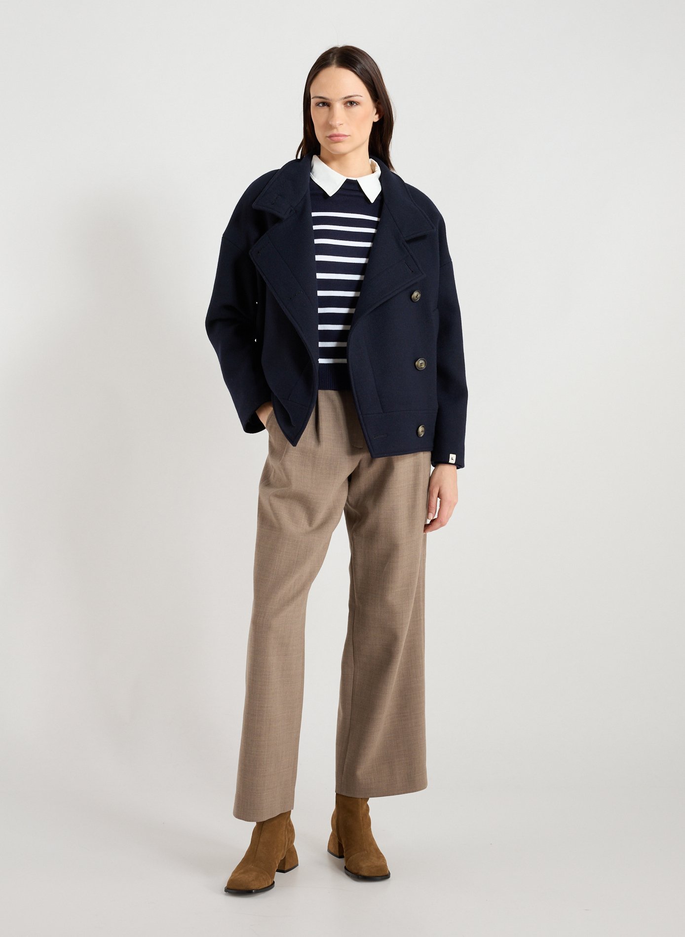 Oversized wool blend coat TRENCH & COAT Blue