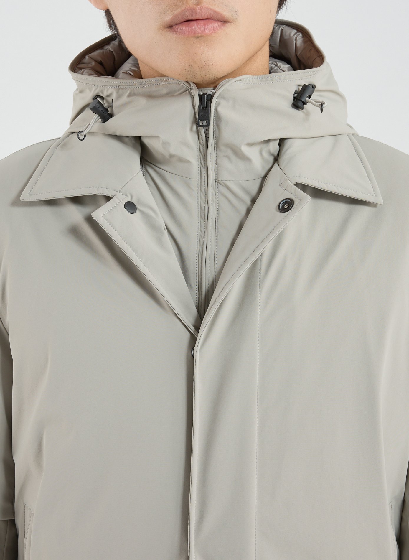 Parka mi-longue à doublure amovible  WOOLRICH Beige