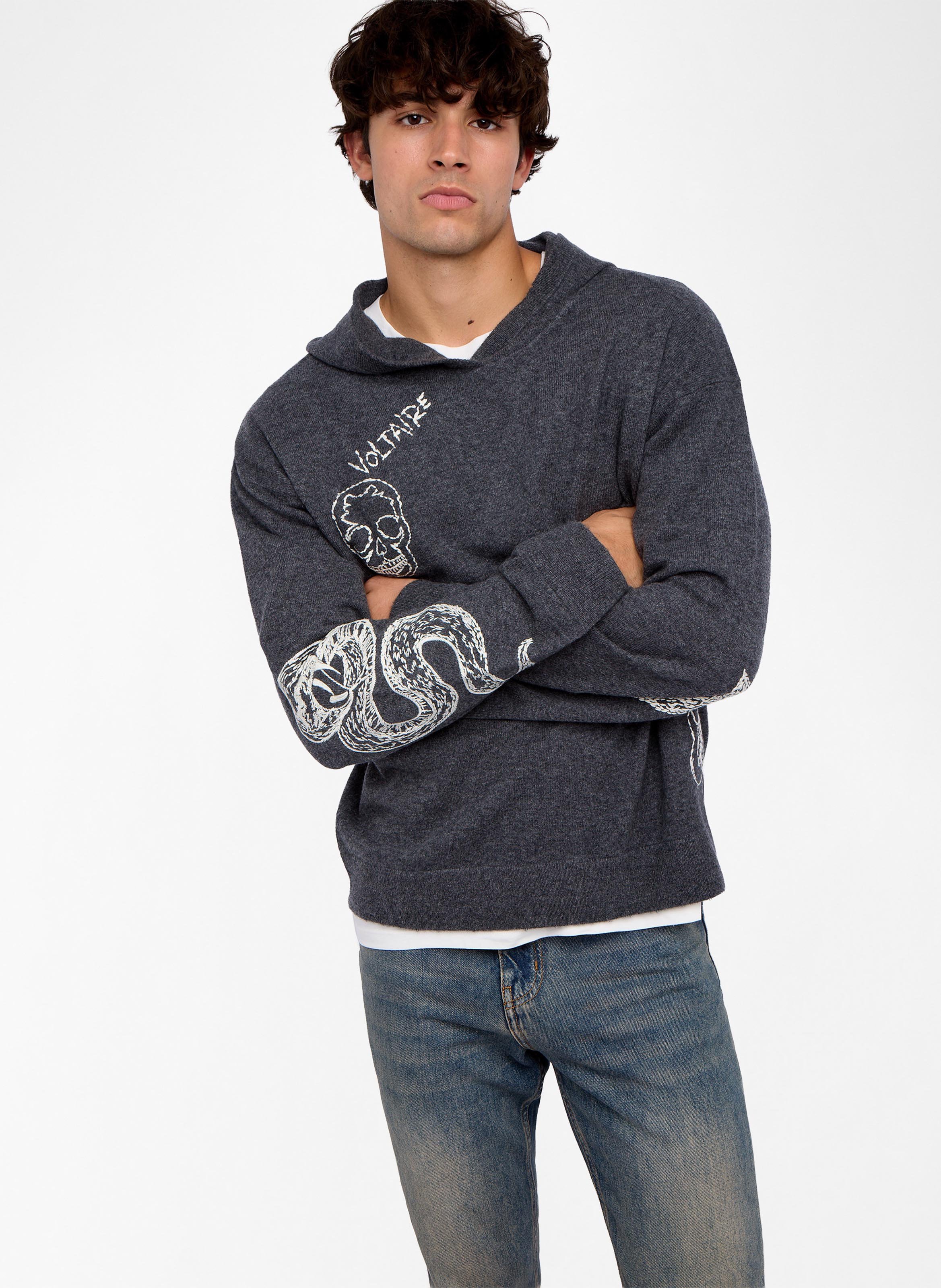 Pull col rond en laine mélangée malay ZADIG&VOLTAIRE Gris