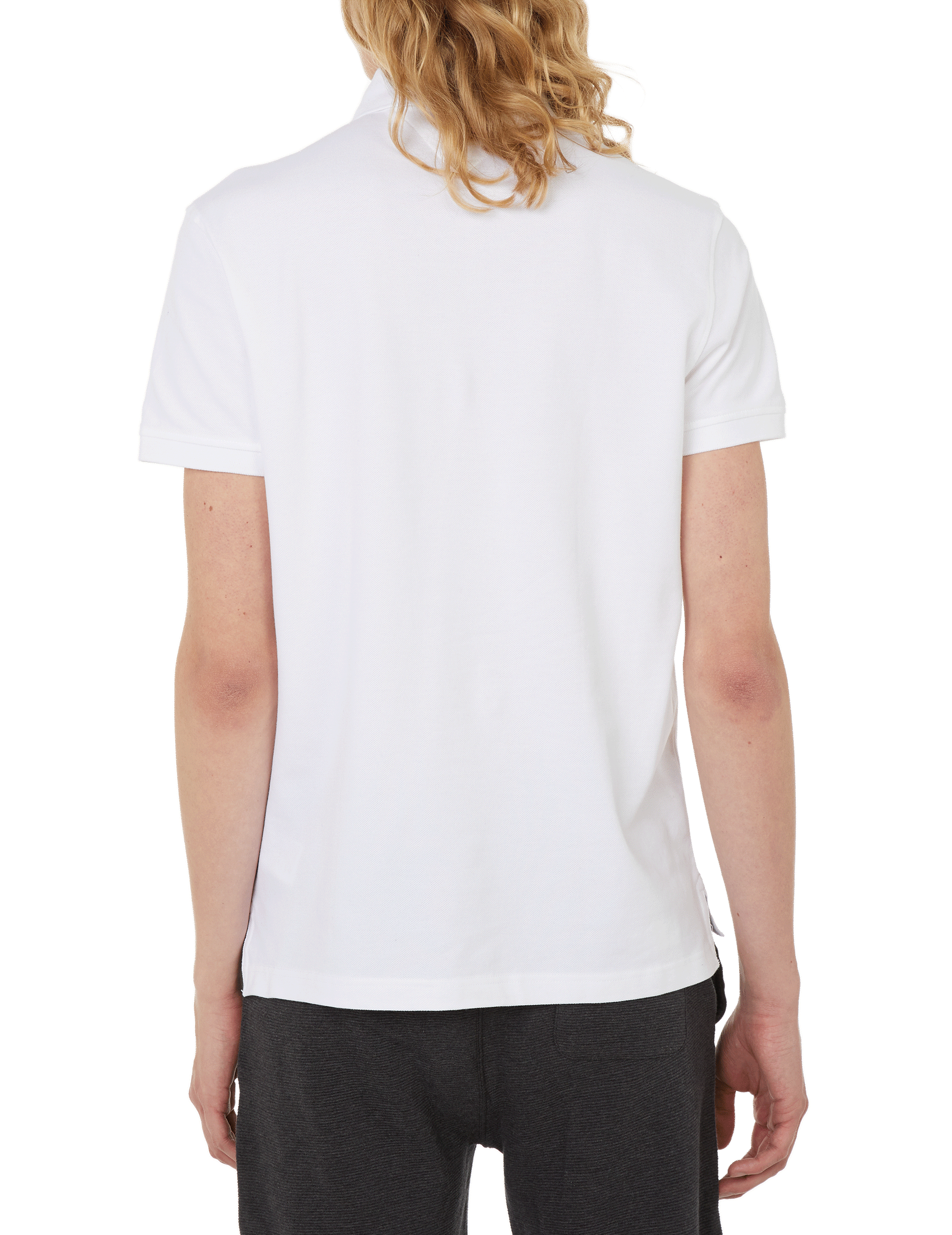 Straight-fit cotton piqué shirt TOMMY HILFIGER White