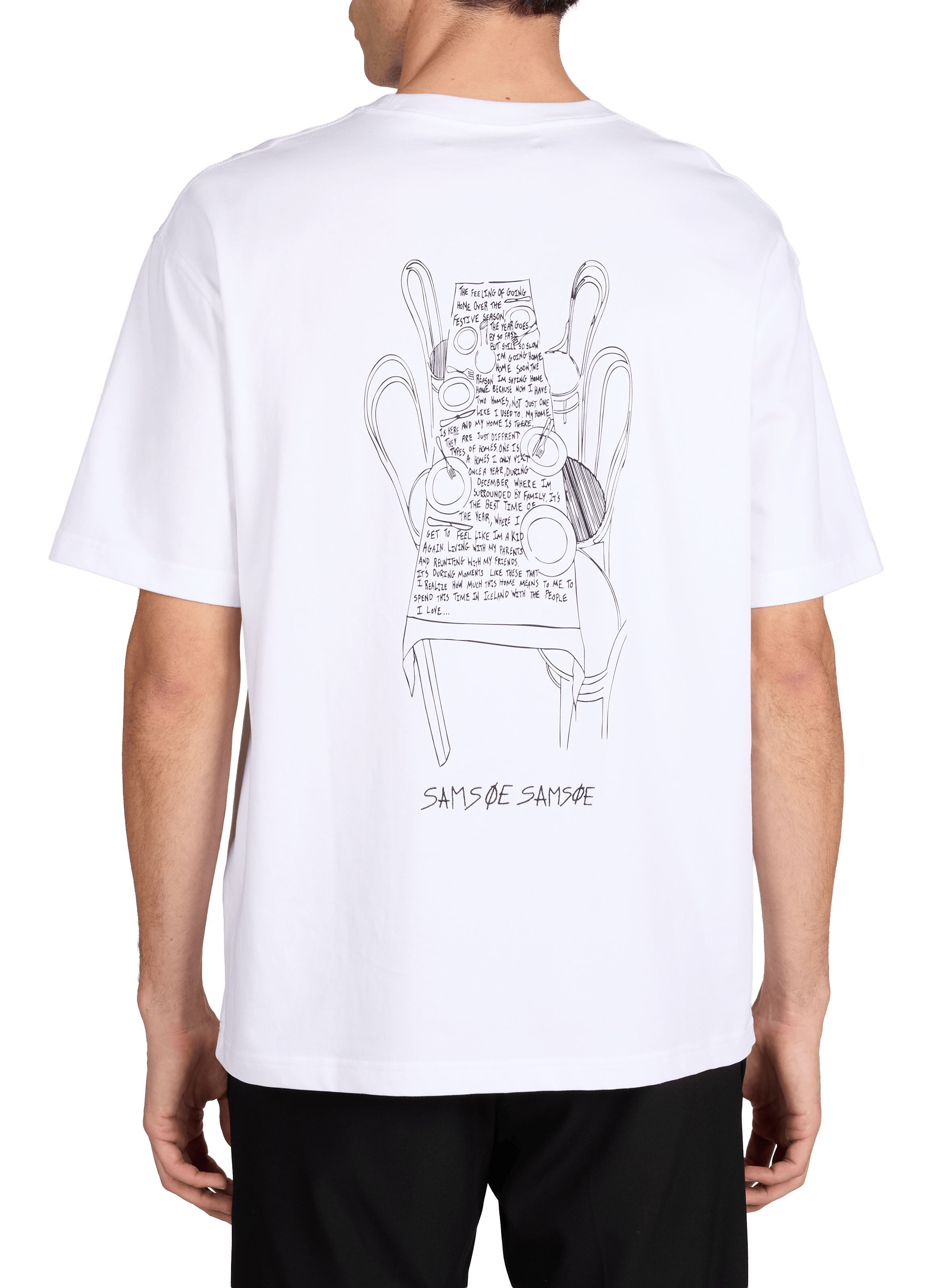 Printed T-shirt SAMSOE SAMSOE White
