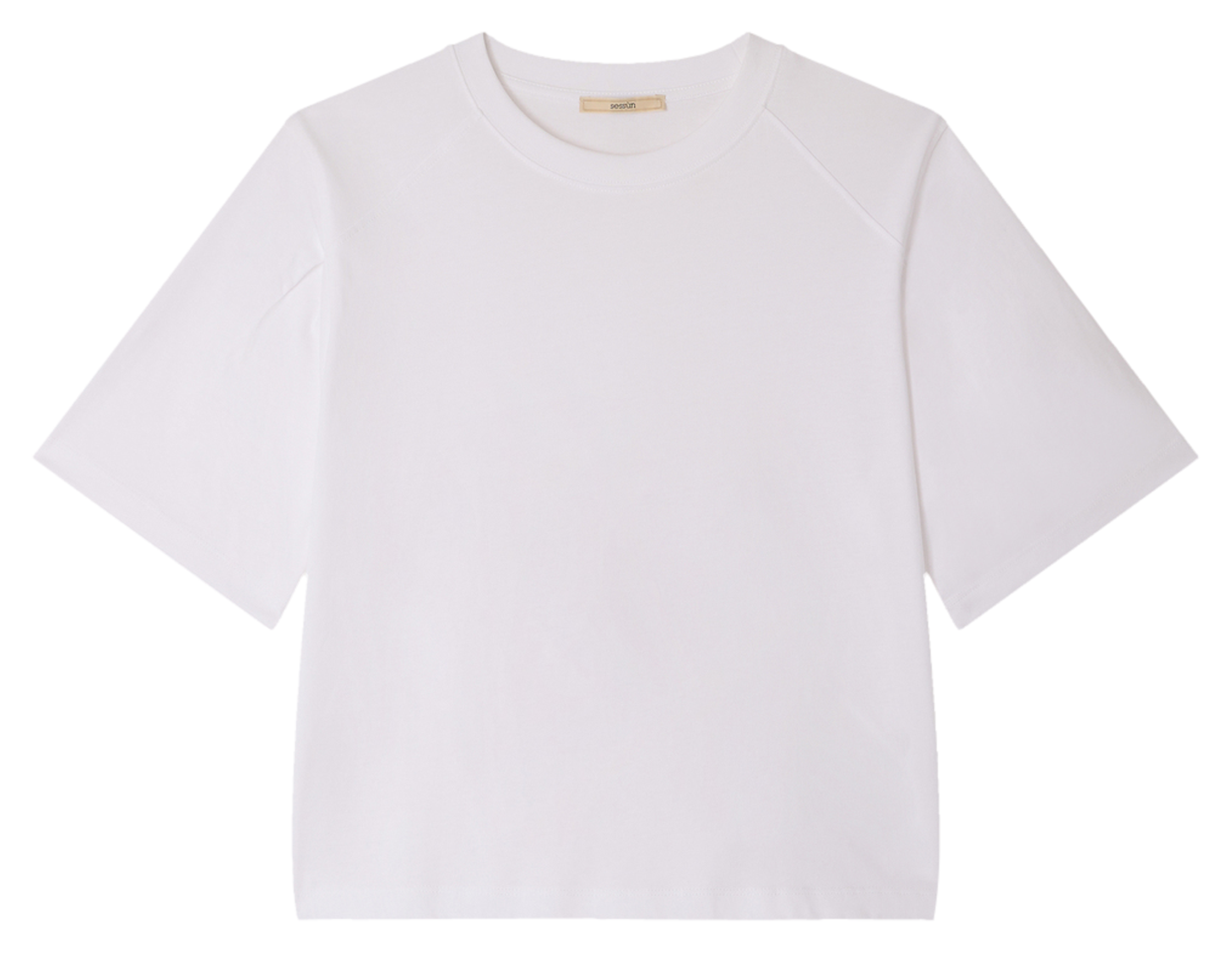 Tee-shirt col rond en coton doven SESSUN Blanc